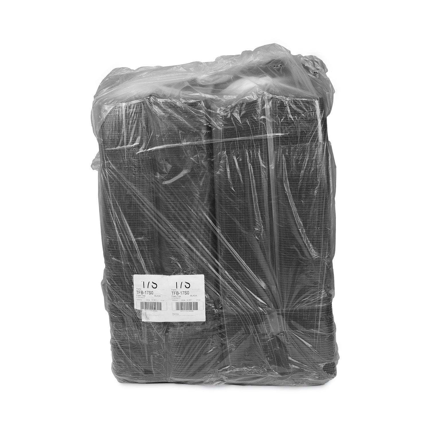 Pactiv Evergreen Meat Tray, #17S, 8.3 x 4.8 x 0.65, Black, Foam, 1,000/Carton