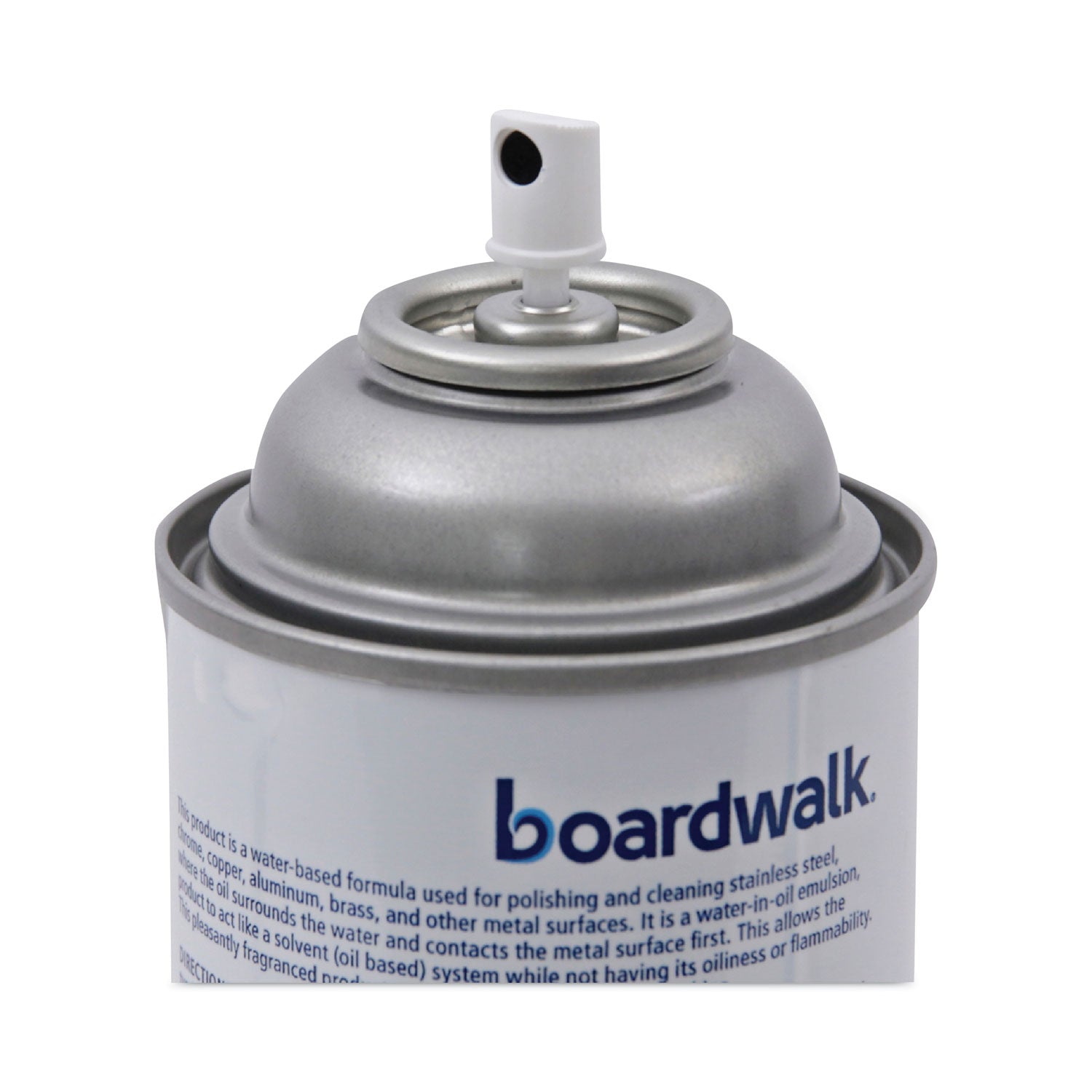 Boardwalk® Stainless Steel Cleaner and Polish, Water-in-Oil Based, Lemon Scent, 16 oz Aerosol Spray