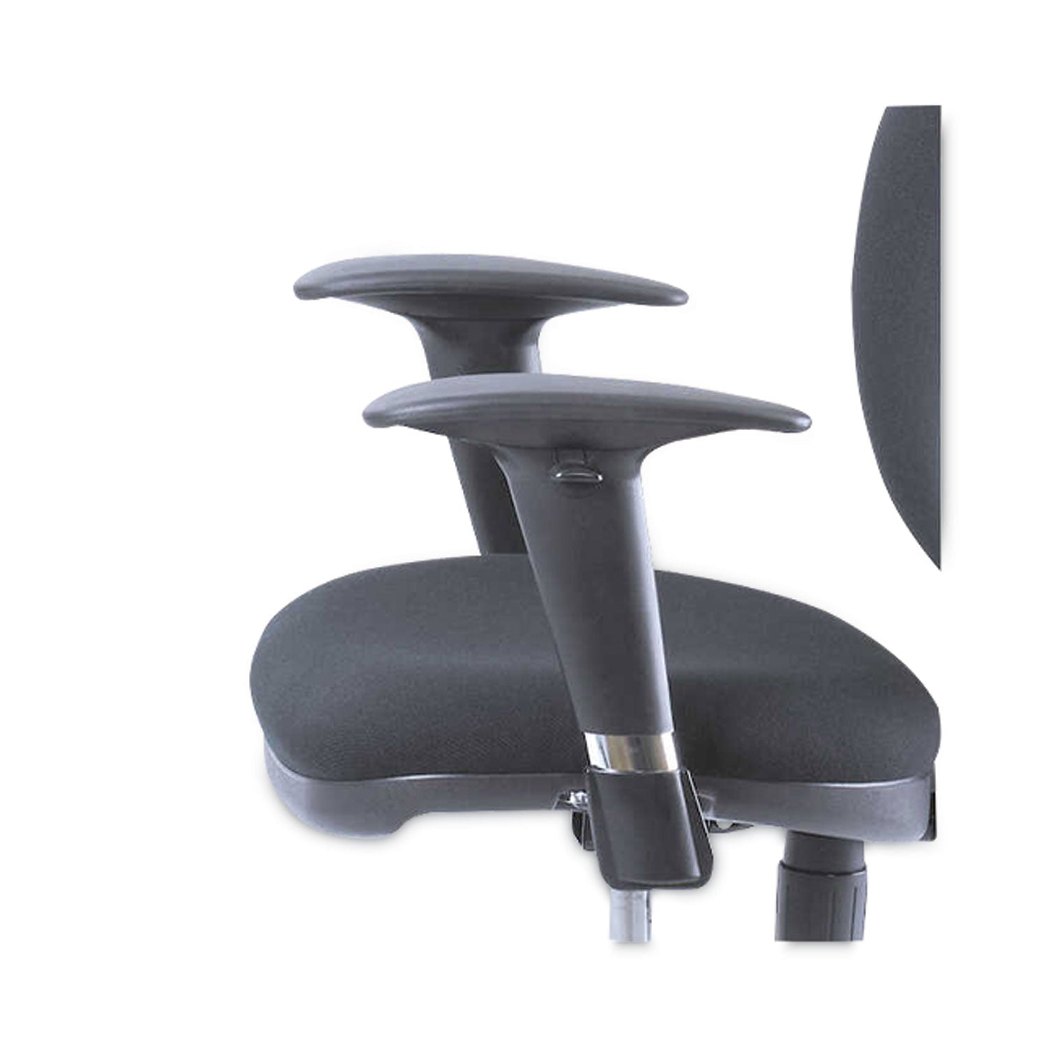 Safco® Metro Collection Extended-Height Chair, Supports Up To 250 Lb, 23" To 33" Seat Height, Black Seat/back, Chrome Base