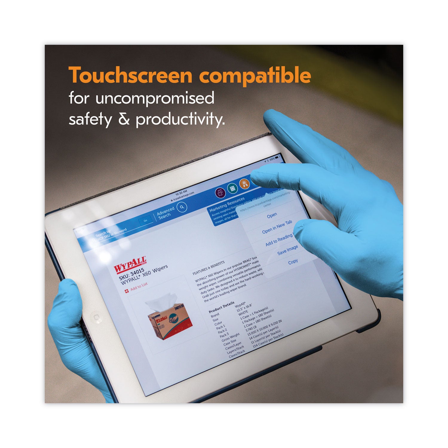 KleenGuard™ G10 Comfort Plus Blue Nitrile Gloves, Light Blue, Small, 1,000/Carton