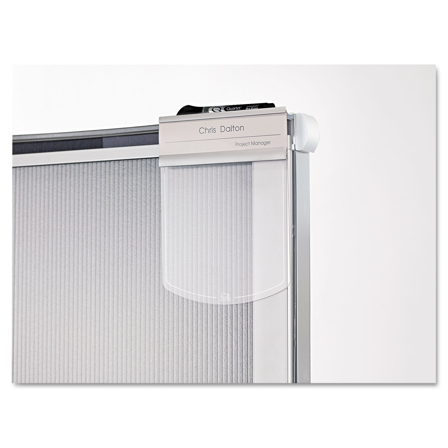 Quartet® Premium Workstation Privacy Screen, 38w X 64d, Translucent Clear/silver