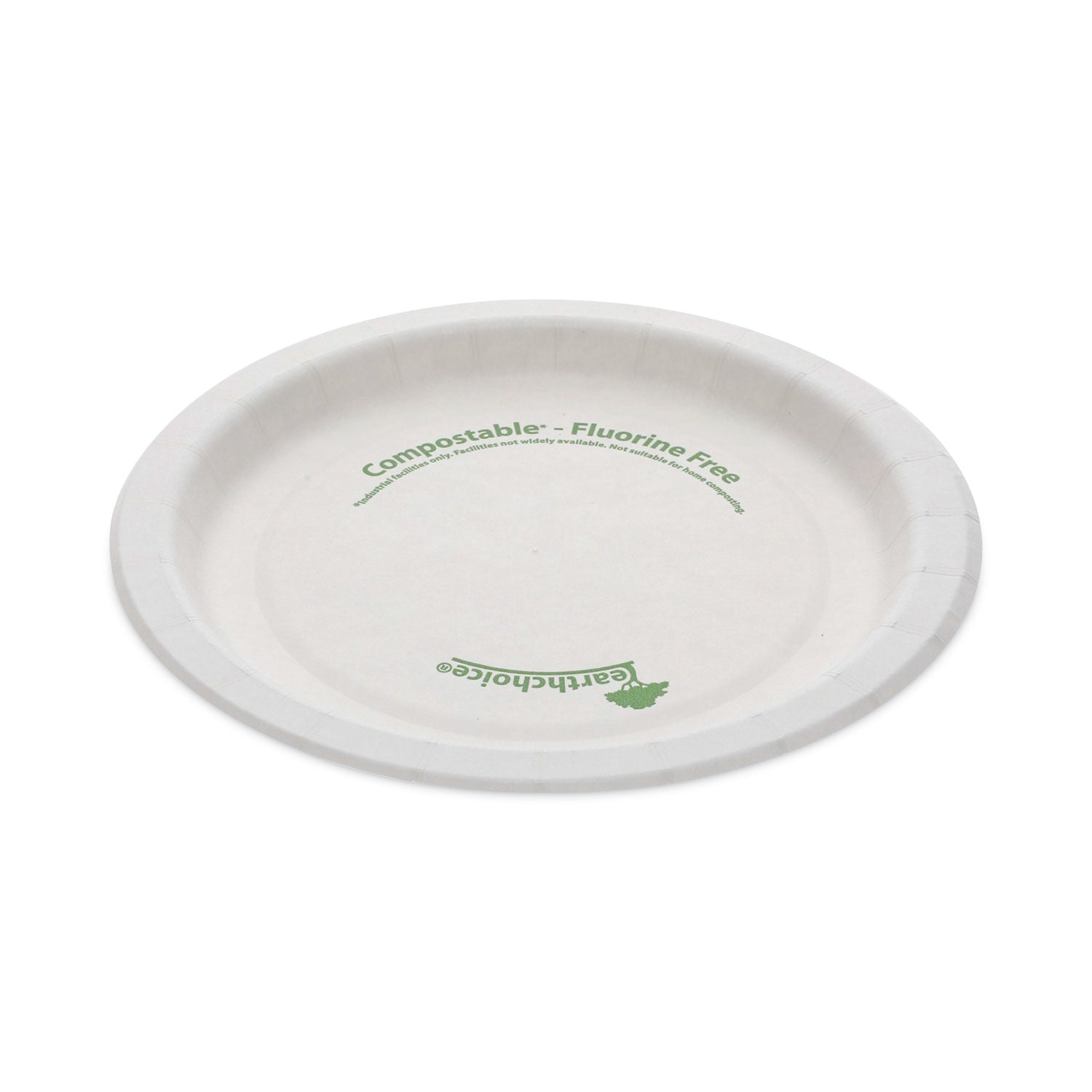 Pactiv Evergreen EarthChoice Pressware Compostable Dinnerware, Plate, Paper, 6" dia, White, 750/Carton