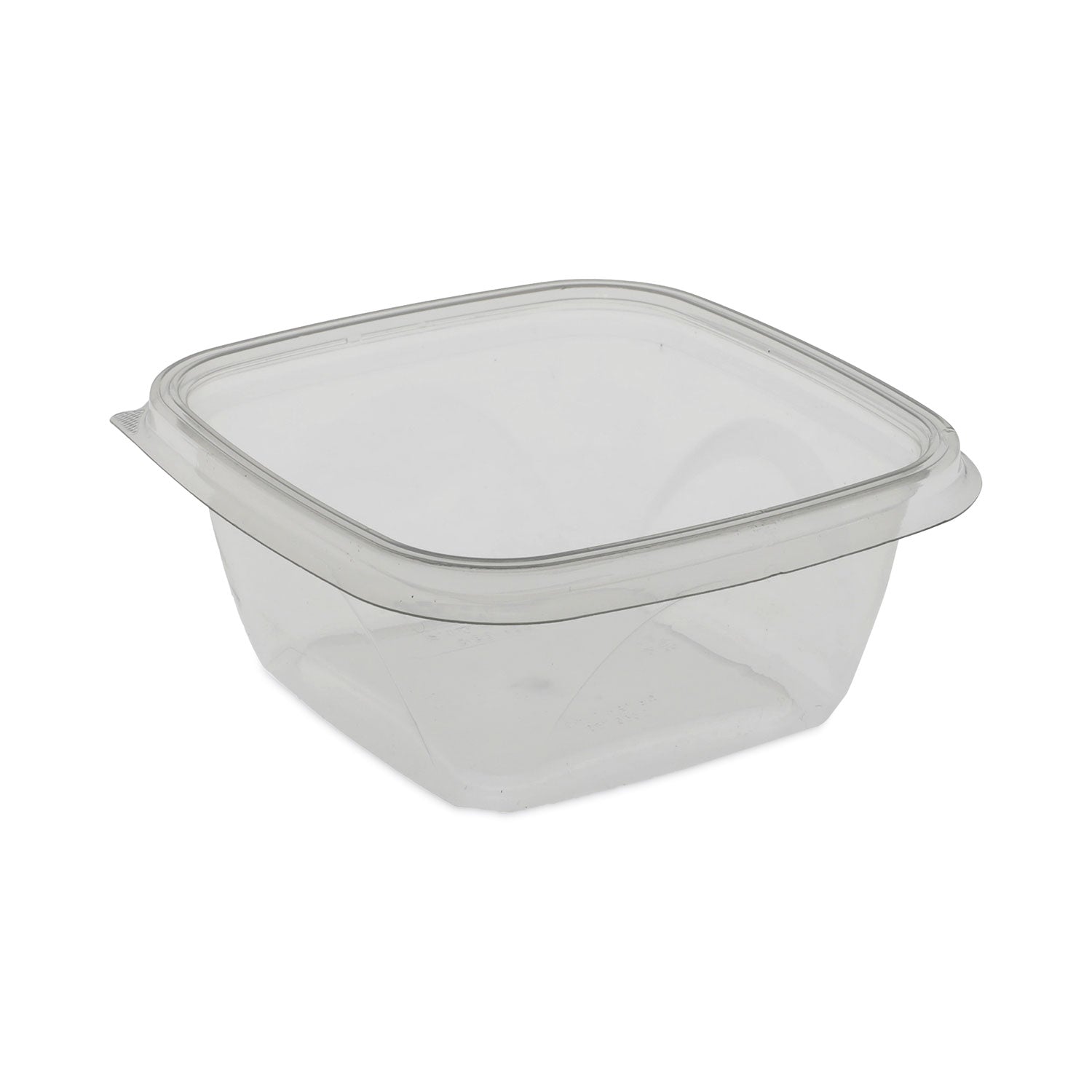 EarthChoice Square Recycled Bowl, 16 oz, 5 x 5 x 1.75, Clear, Plastic, 504/Carton