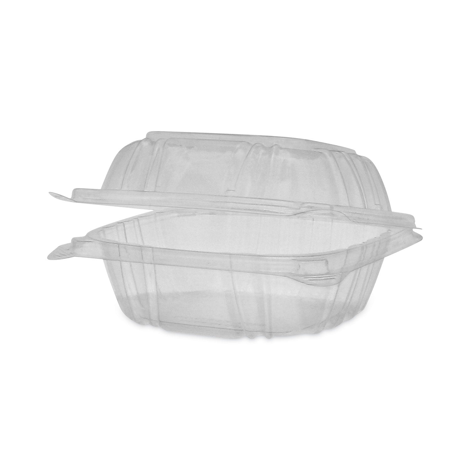 Pactiv Evergreen SENSATION SmartLock Hinged Lid Container, 5.24 x 5.25 x 2.57, Clear, Plastic, 375/Carton