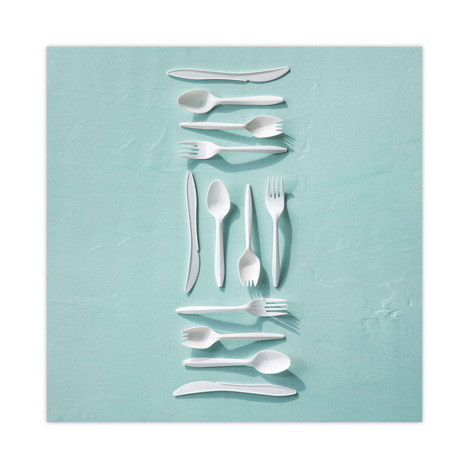 Pactiv Evergreen Fieldware Cutlery, Mediumweight Fork, Plastic, White, 1,000/Carton