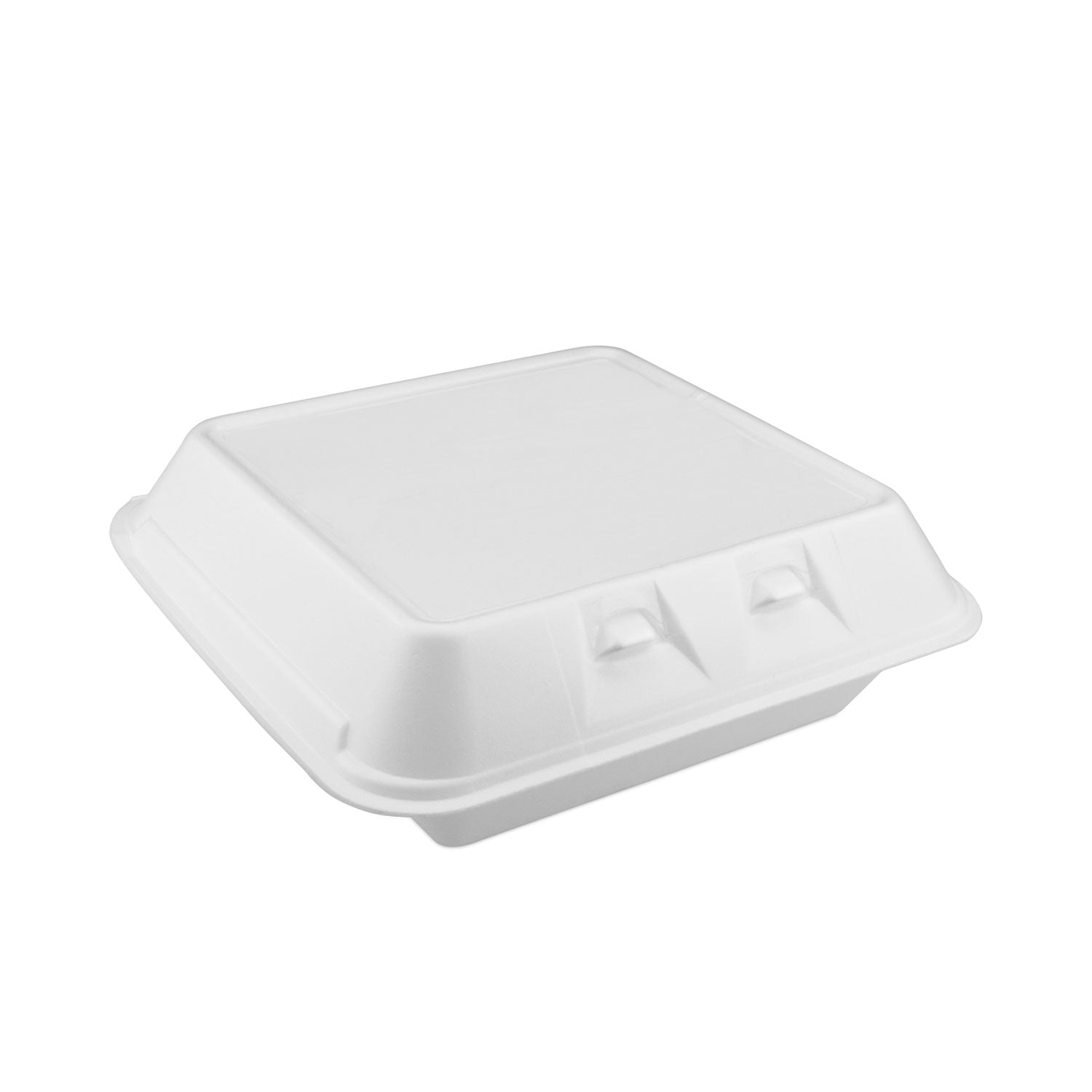 Pactiv Evergreen SmartLock Foam Hinged Lid Container, Large, 3 Compartments, 9 x 9.25 x 3.25, White, 150/Carton