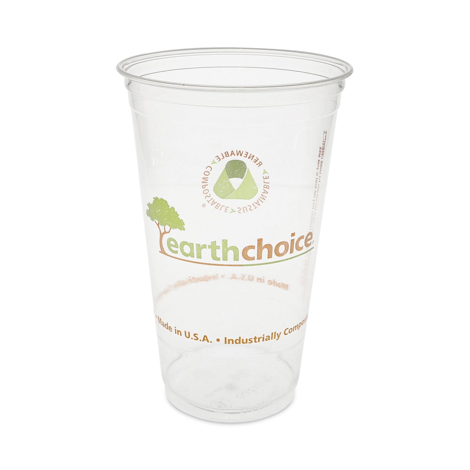 EarthChoice Compostable Cold Cup, 24 oz, Clear/Printed, 580/Carton
