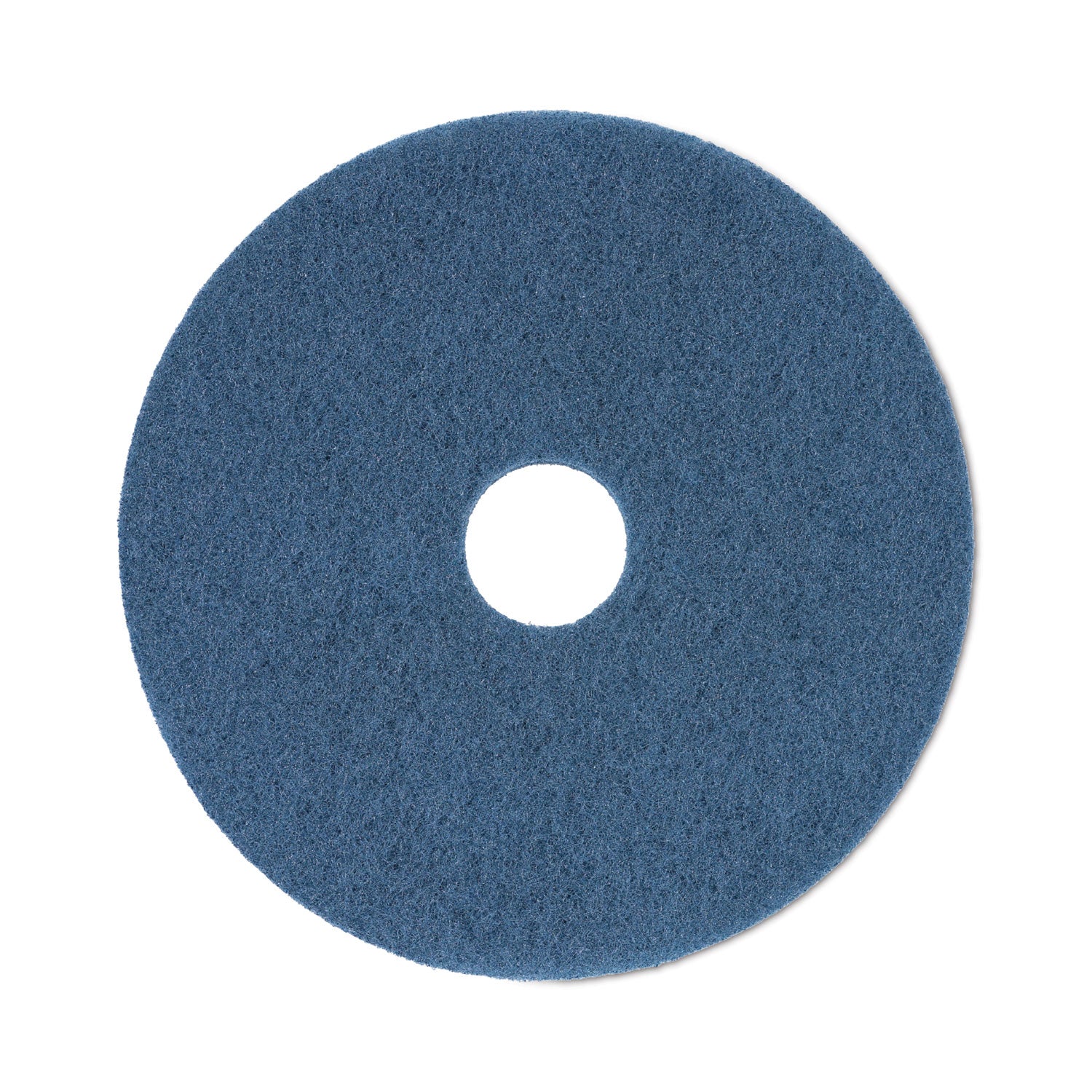 Scrubbing Floor Pads, 20" Diameter, Blue, 5/Carton