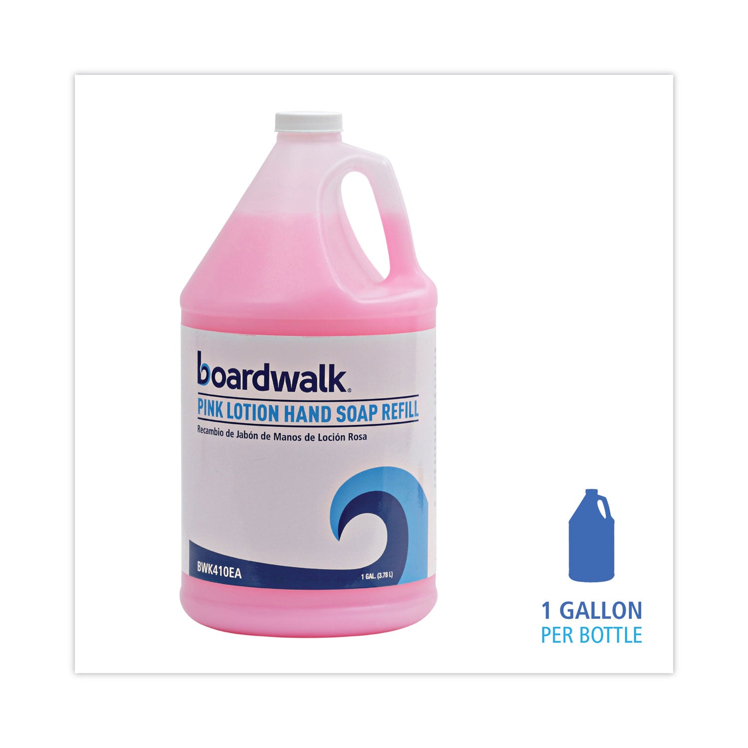 Boardwalk® Mild Cleansing Pink Lotion Hand Soap Refill, Cherry Scent, 1 gal Bottle, 4/Carton