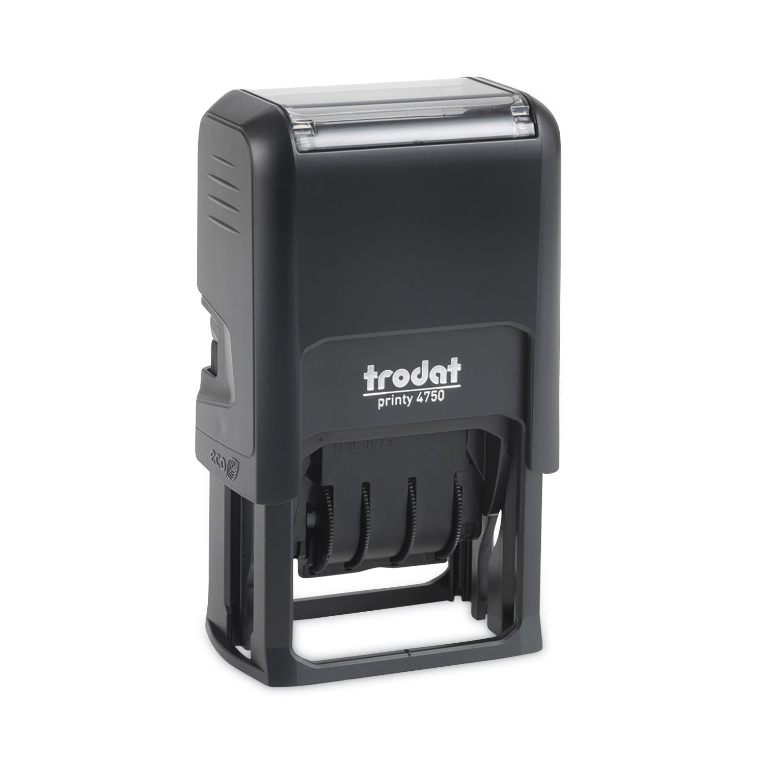 Trodat® Printy Economy 5-in-1 Date Stamp, Self-Inking, 1.63" x 1", Blue/Red