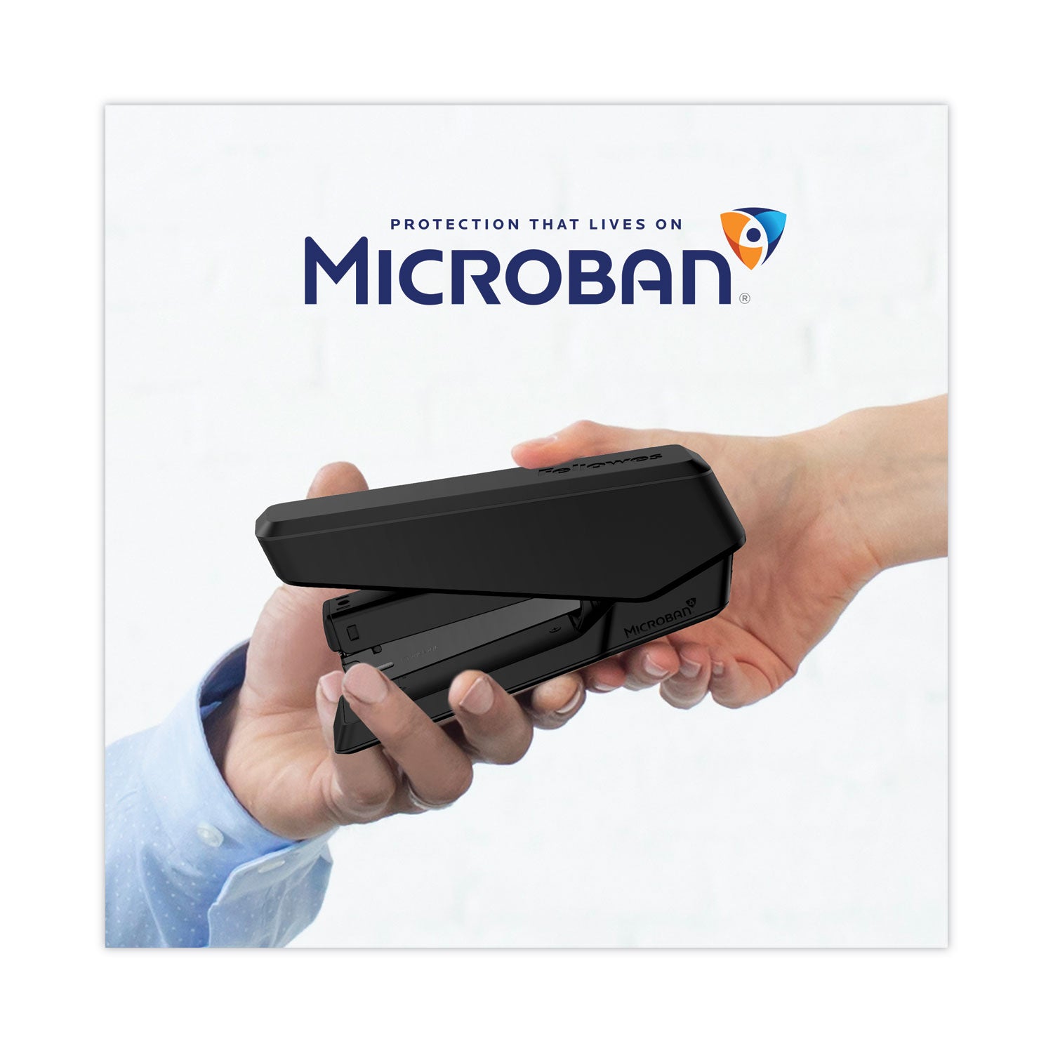 Fellowes® LX850 EasyPress Full Strip Stapler with Antimicrobial Protection, 25-Sheet Capacity, Black