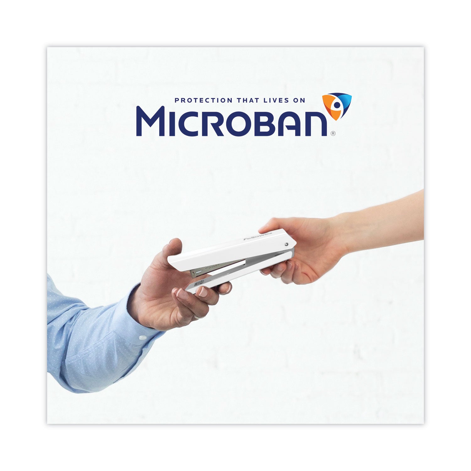 Fellowes® LX820 Classic Full Strip Stapler with Antimicrobial Protection, 20-Sheet Capacity, White