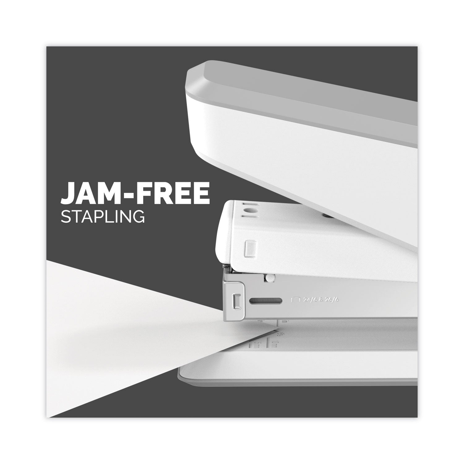 Fellowes® LX850 EasyPress Full Strip Stapler with Antimicrobial Protection, 25-Sheet Capacity, White