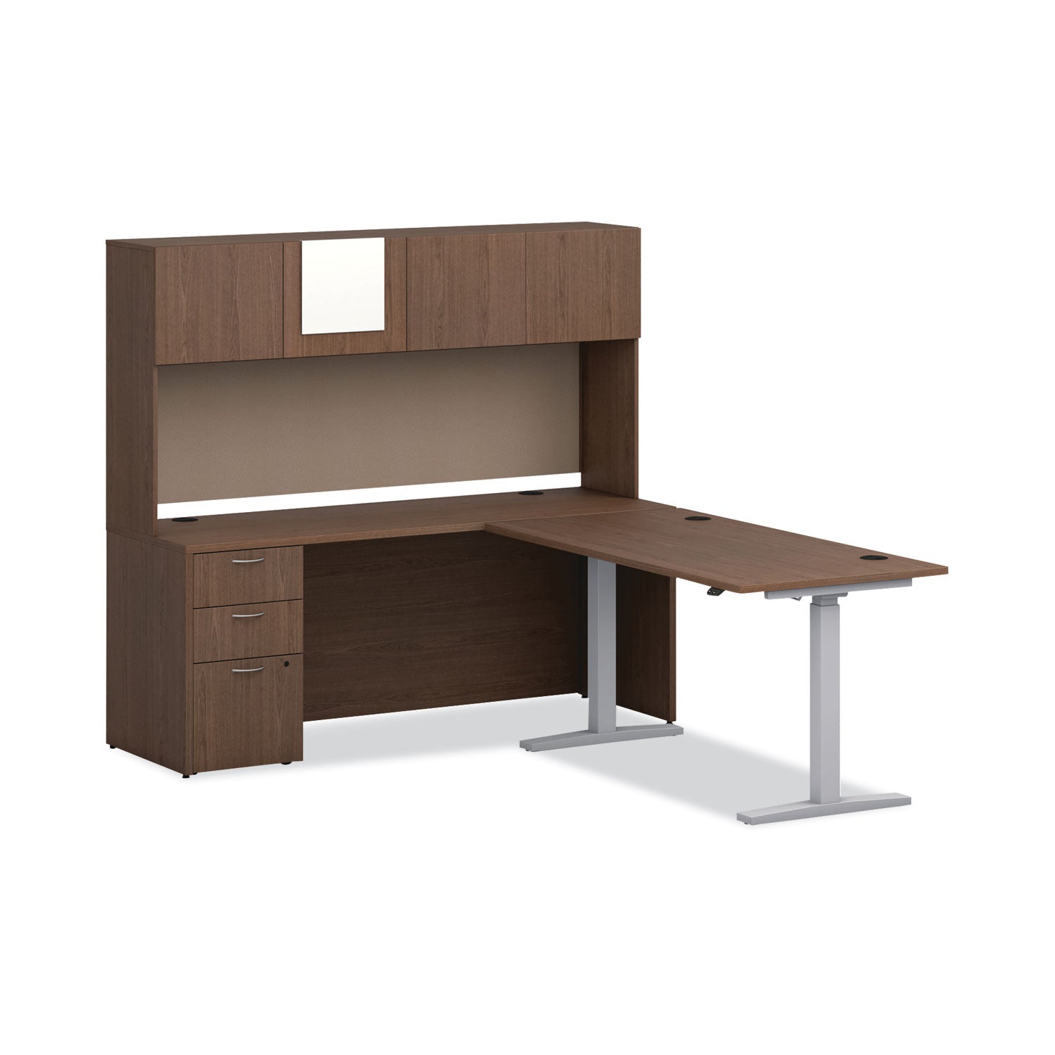 HON® Mod Laminate Doors for 72"W Mod Desk Hutch, 17.86 x 14.82, Sepia Walnut 2/Carton