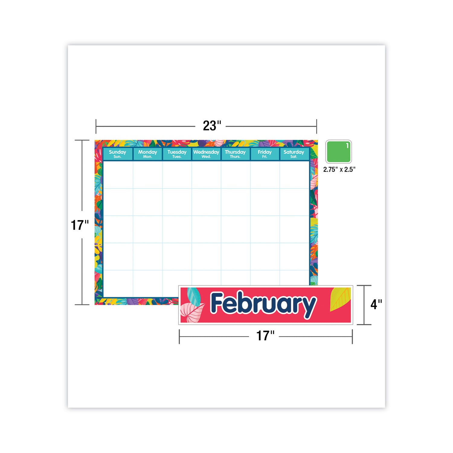 Carson-Dellosa Education Calendar Bulletin Board Sets, 134-Piece Set, One World, 23" x 17", Multicolor