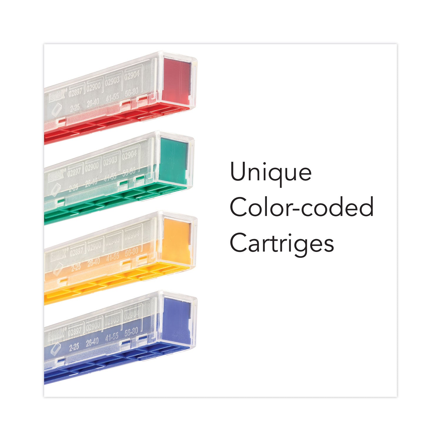 Rapid® Staple Cartridge, 0.41" Leg, 0.5" Crown, Steel, 210/cartridge, 5 Cartridges/pack, 1,050/pack