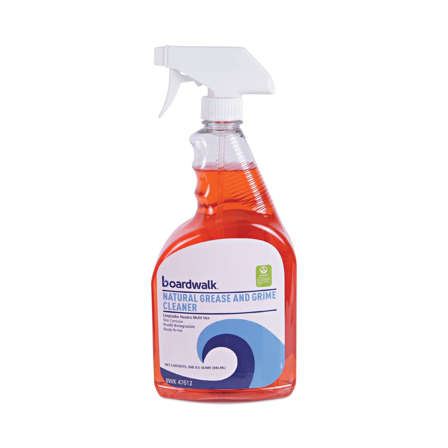 Boardwalk® Natural Grease and Grime Cleaner, Unscented, 32 oz Spray Bottle, 12/Carton