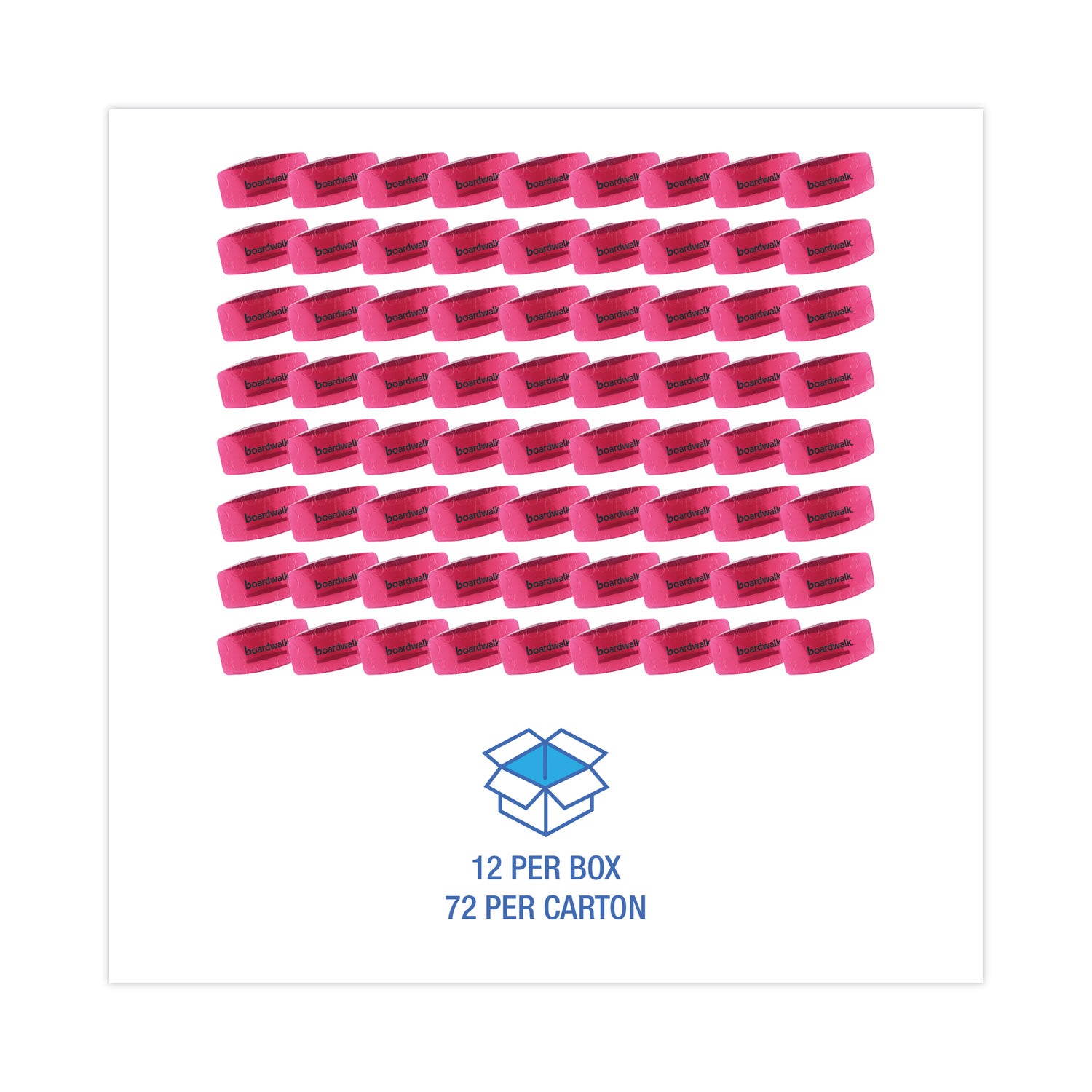 Boardwalk® Toilet Bowl Clip, Spiced Apple Scent, Red, 72/Carton