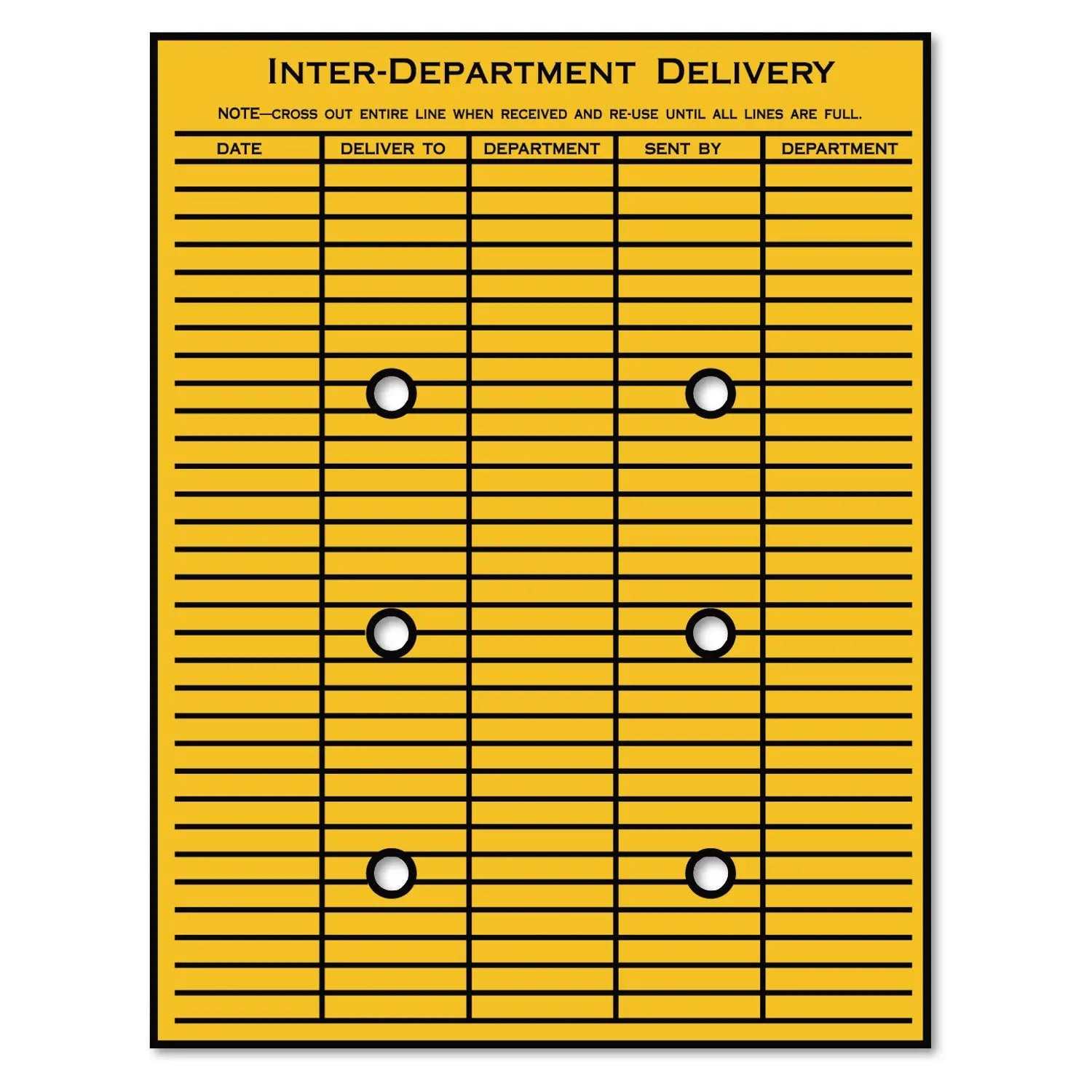Brown Kraft String/Button Interoffice Envelope, #97, Two-Sided Five-Column Format, 52-Entries, 10 x 13, Brown Kraft, 100/CT Quality Park™ Flipcost