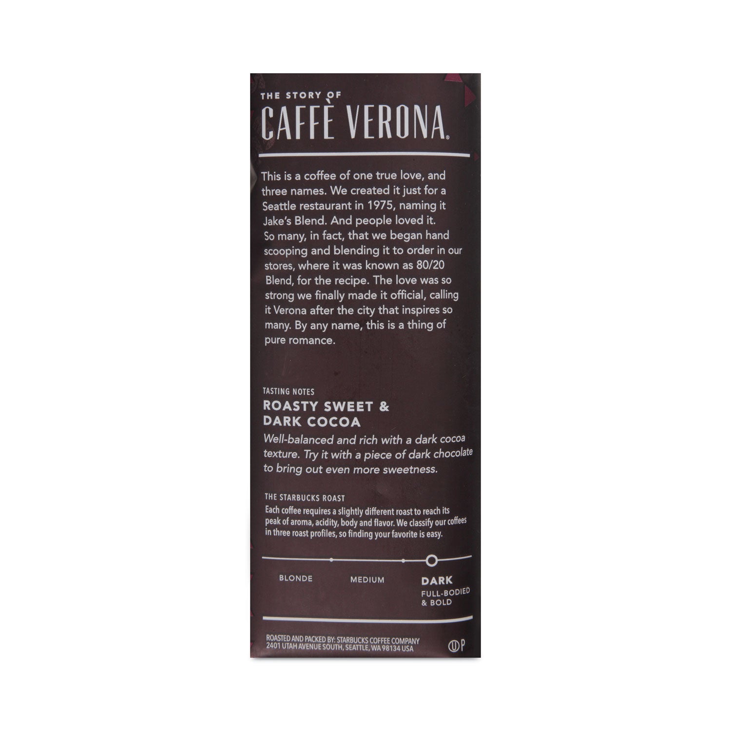 Starbucks® Coffee, Caffe Verona, Ground, 1lb Bag