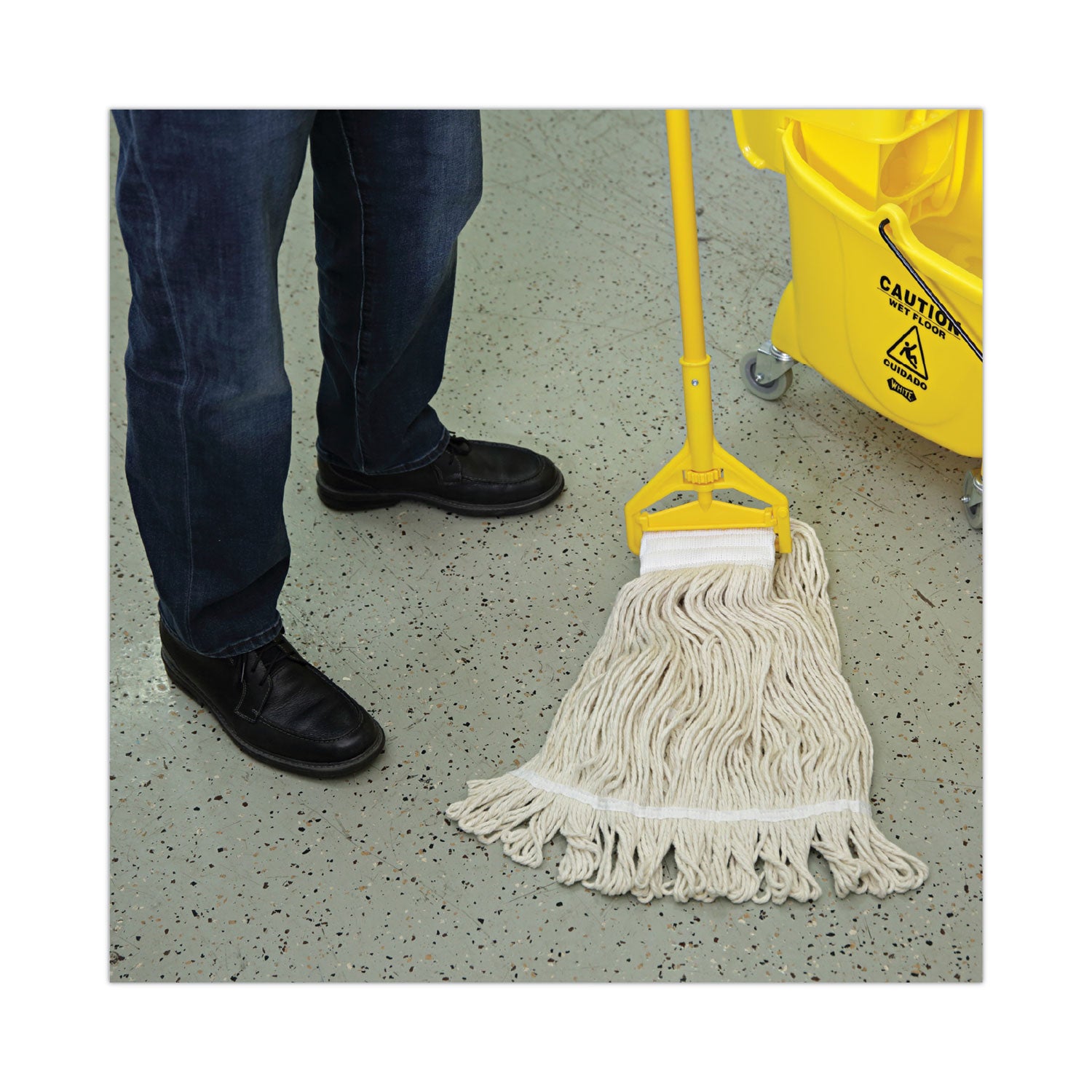 Boardwalk® Mop Head, Pro Loop Web/tailband, Premium Saddleback Head, Ctn, 24-Oz., Wh, 12/ct