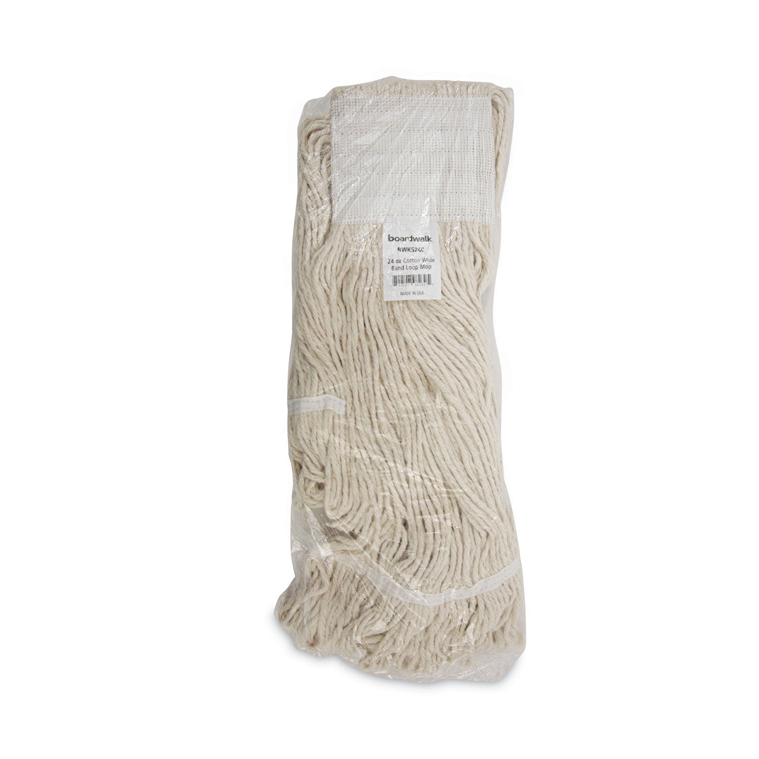 Boardwalk® Mop Head, Pro Loop Web/tailband, Premium Saddleback Head, Ctn, 24-Oz., Wh, 12/ct