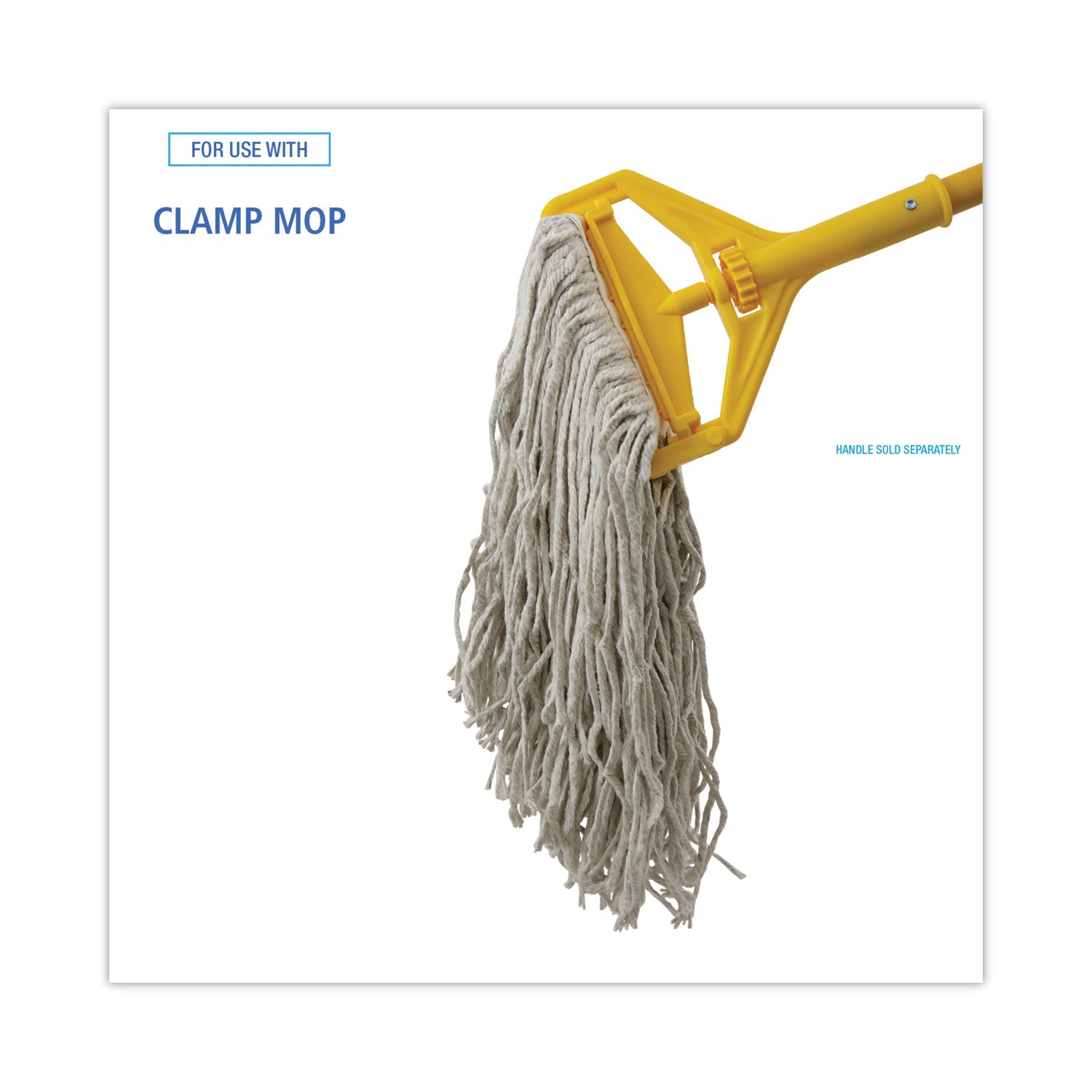 Boardwalk® Banded Mop Head, Cotton, Cut-End, White, 16 Oz, 12/carton