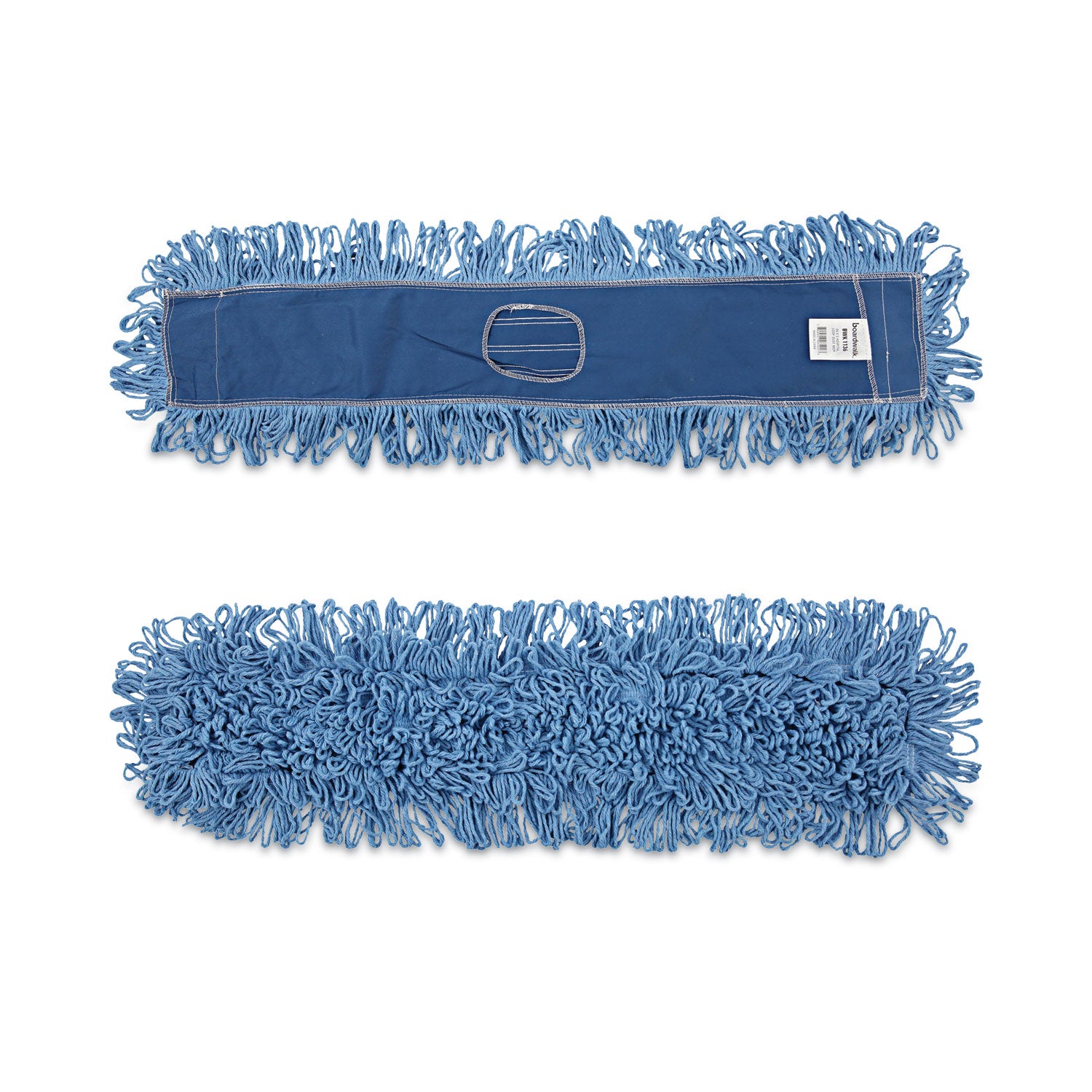 Boardwalk® Dry Mopping Kit, 36 X 5 Blue Blended Synthetic Head, 60" Natural Wood/metal Handle