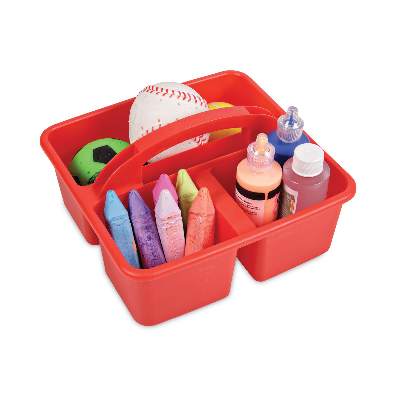 deflecto® Antimicrobial Creativity Storage Caddy, Red