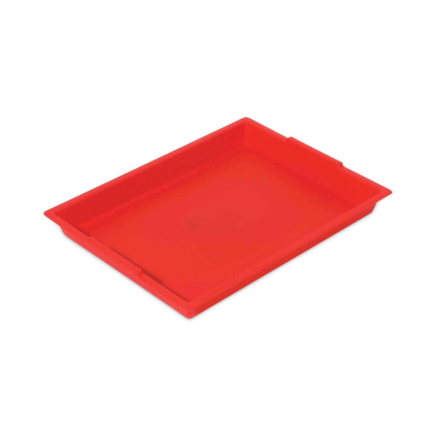 deflecto® Little Artist Antimicrobial Finger Paint Tray, 16 x 1.8 x 12, Red