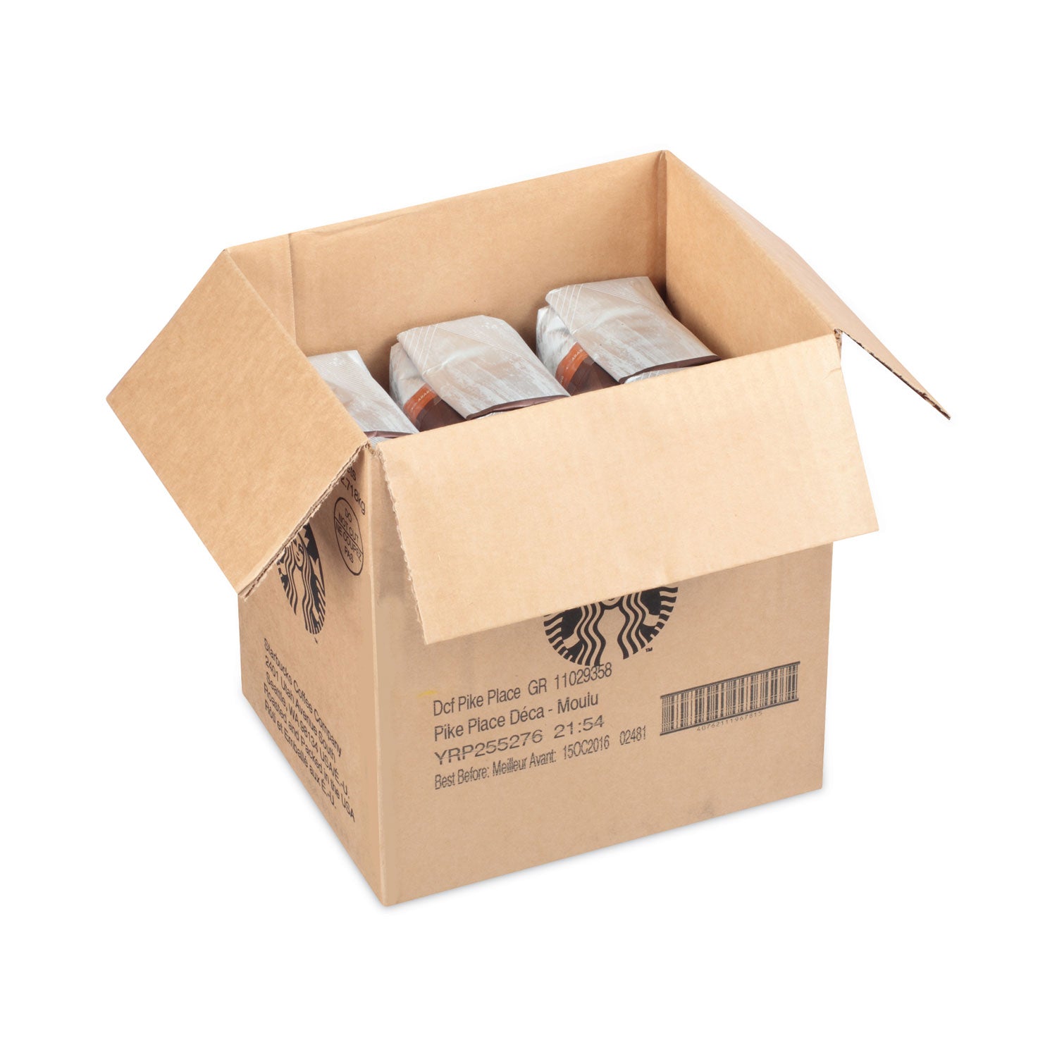 Starbucks® Coffee, Pike Place Decaf, 1 lb Bag, , 6/Carton