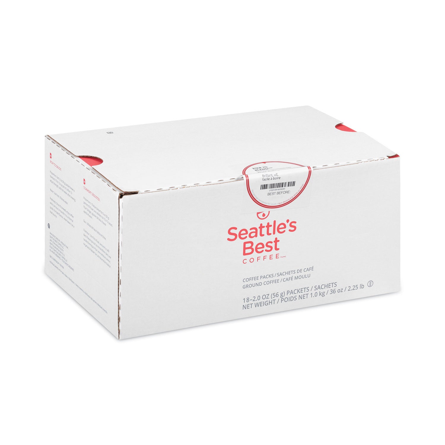 Seattle's Best™ Premeasured Coffee Packs, Pier 70 Blend, 2.1 oz Packet, 72/Box