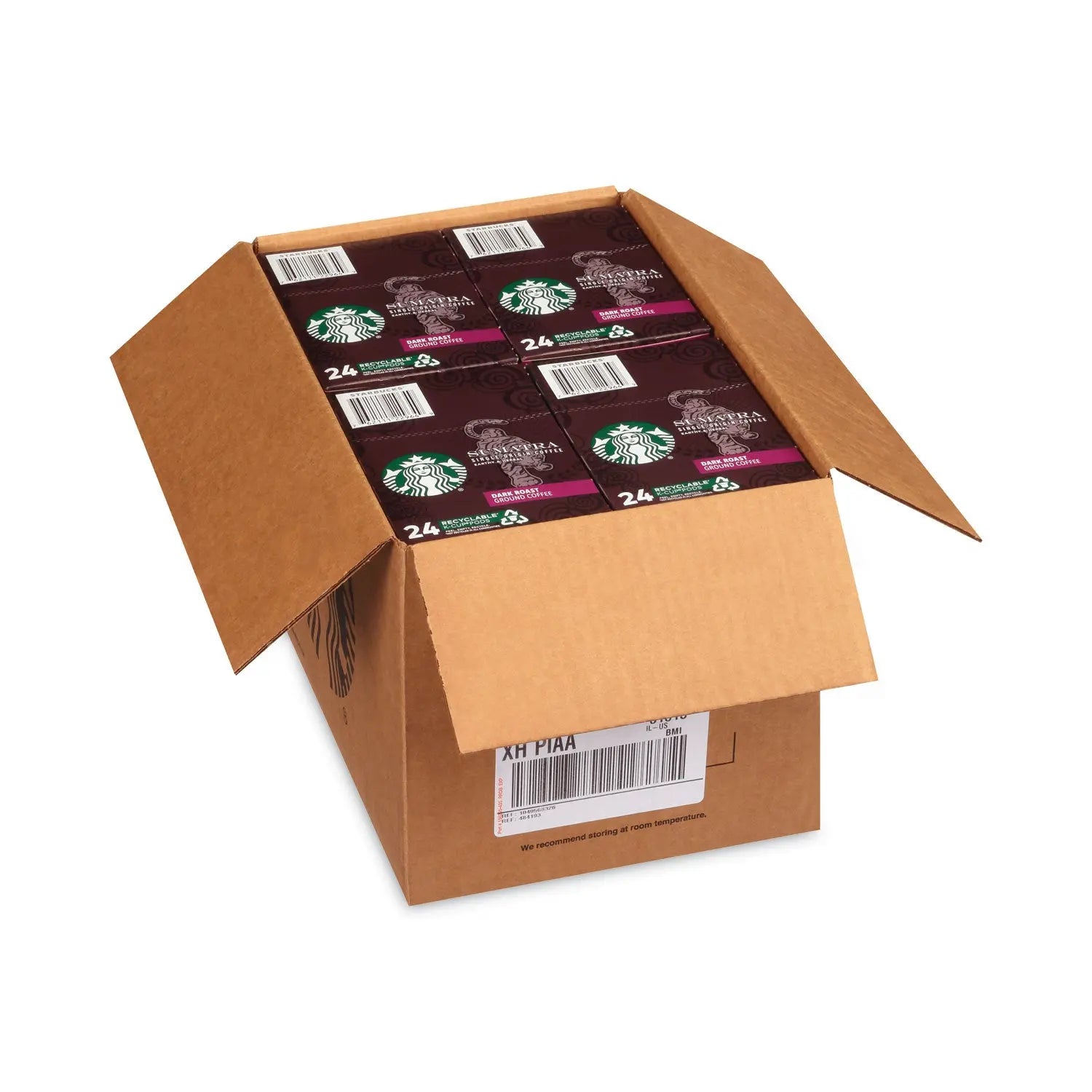 Sumatra Coffee K-Cups, Sumatra, 0.4 oz K-Cup, 24/Box