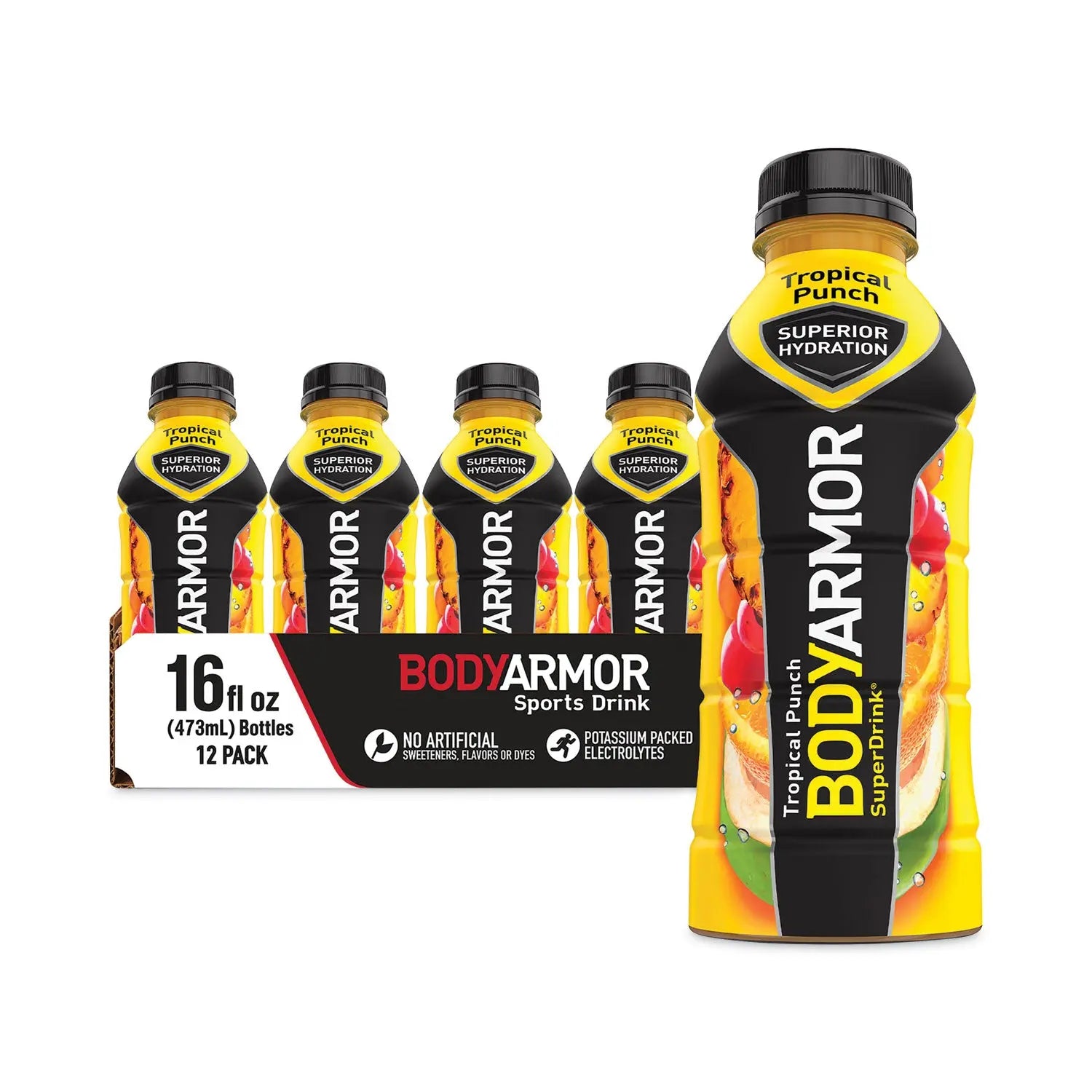 SuperDrink Sports Drink, Tropical Punch, 16 oz Bottle, 12/Pack BodyArmor Flipcost
