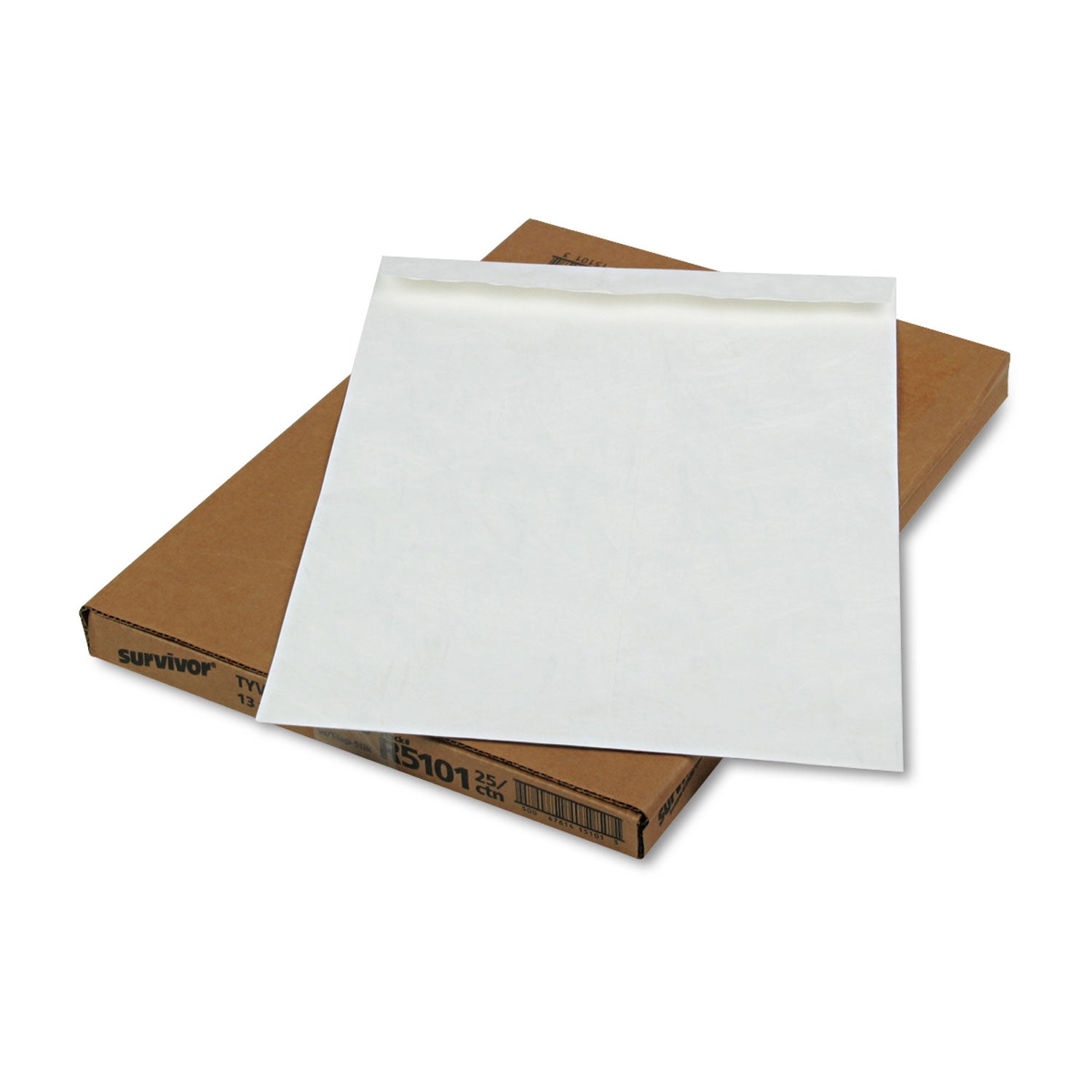 Heavyweight 18 lb Tyvek Catalog Mailers, Square Flap, Self-Adhesive Closure, 13 x 19, White, 25/Box