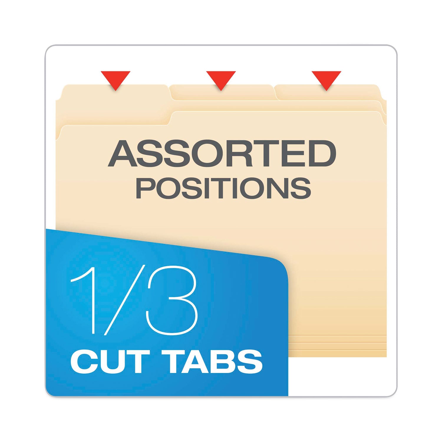 Pendaflex® Hanging File Folder Combo Kit, Letter Size, (25) 1/5-Cut Standard Green Hanging Folders, (50) 1/3-Cut Manila File Folders