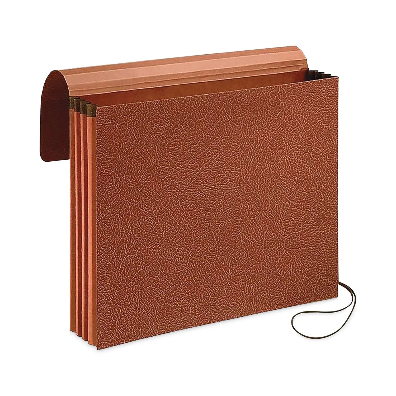 Earthwise by Pendaflex Reinforced Recycled Expanding Wallet, 5.25" Exp, 1 Section, Elastic Cord Closure, Letter Size, Redrope Pendaflex® Flipcost