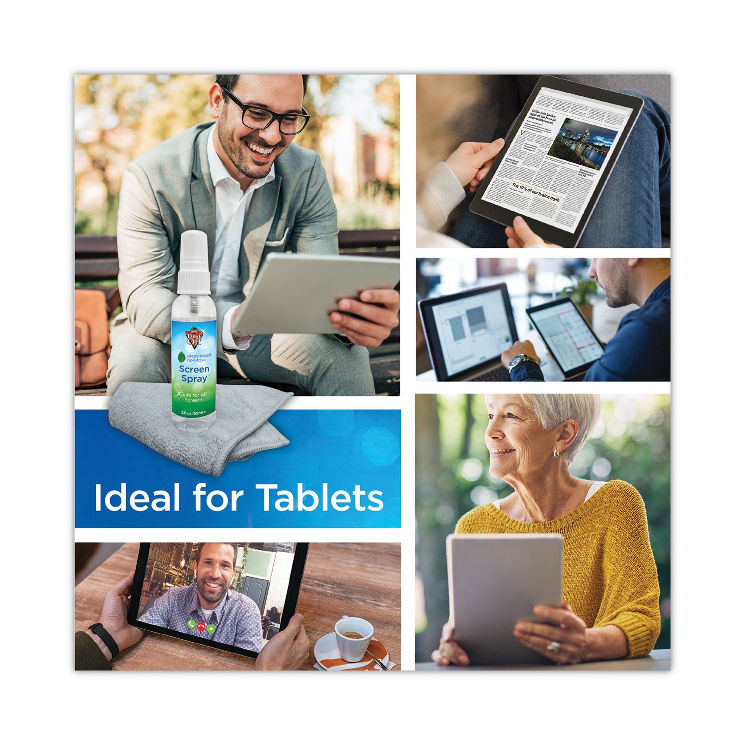 Dust-Off® Laptop Computer Cleaning Kit, 50 Ml Spray/microfiber Cloth