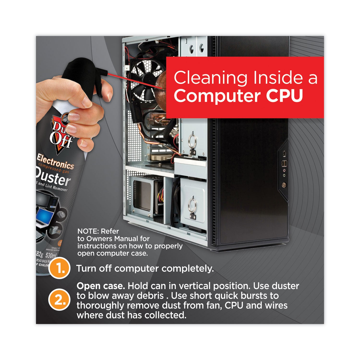 Dust-Off® Disposable Compressed Air Duster, 17 Oz Can