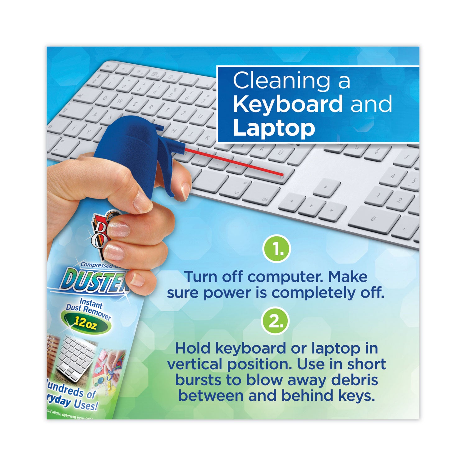 Dust-Off® Disposable Compressed Air Duster, 12 Oz Can