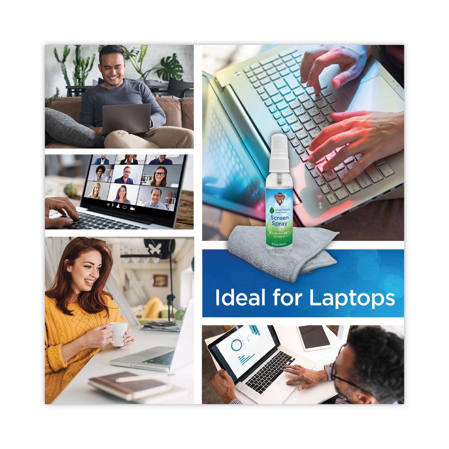 Dust-Off® Laptop Computer Cleaning Kit, 50 Ml Spray/microfiber Cloth