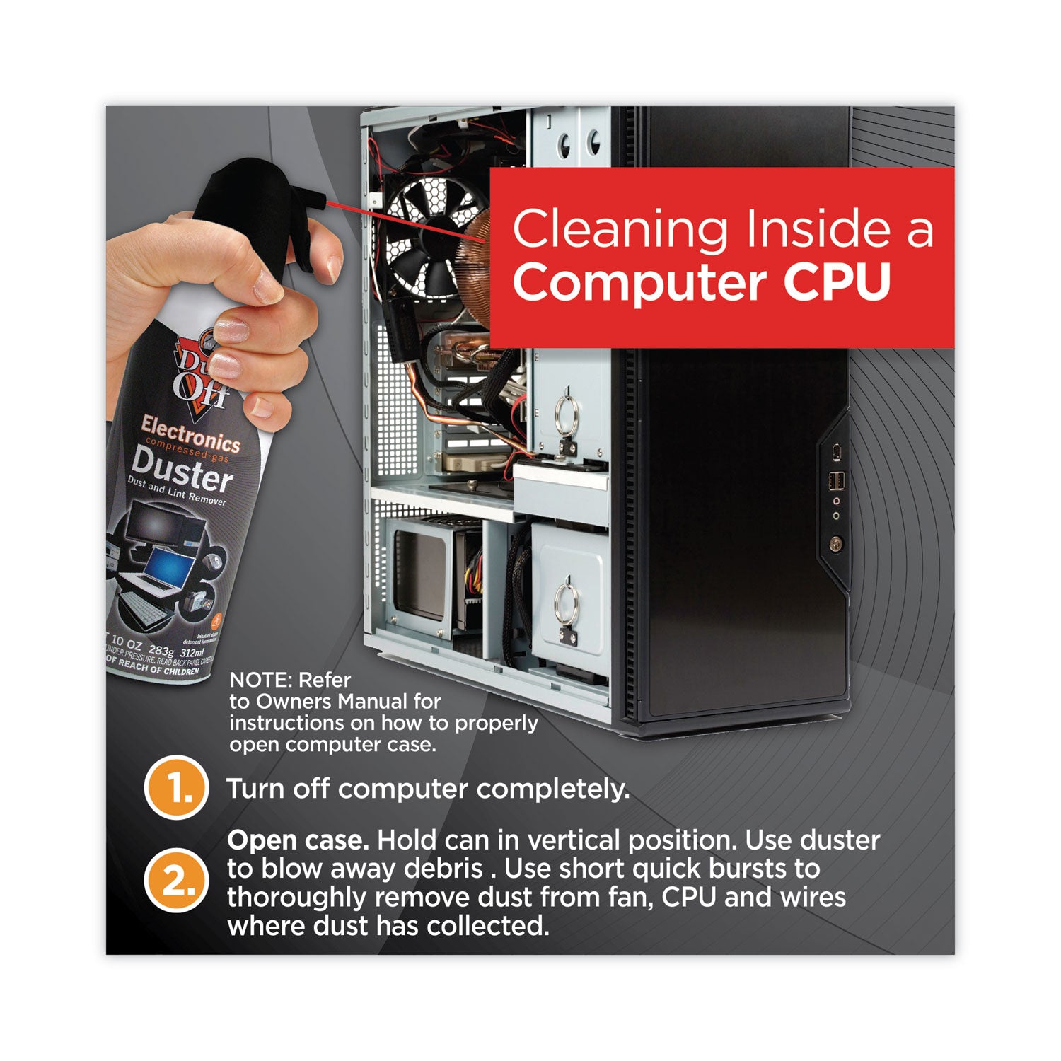 Dust-Off® Disposable Compressed Air Duster, 10 Oz Can