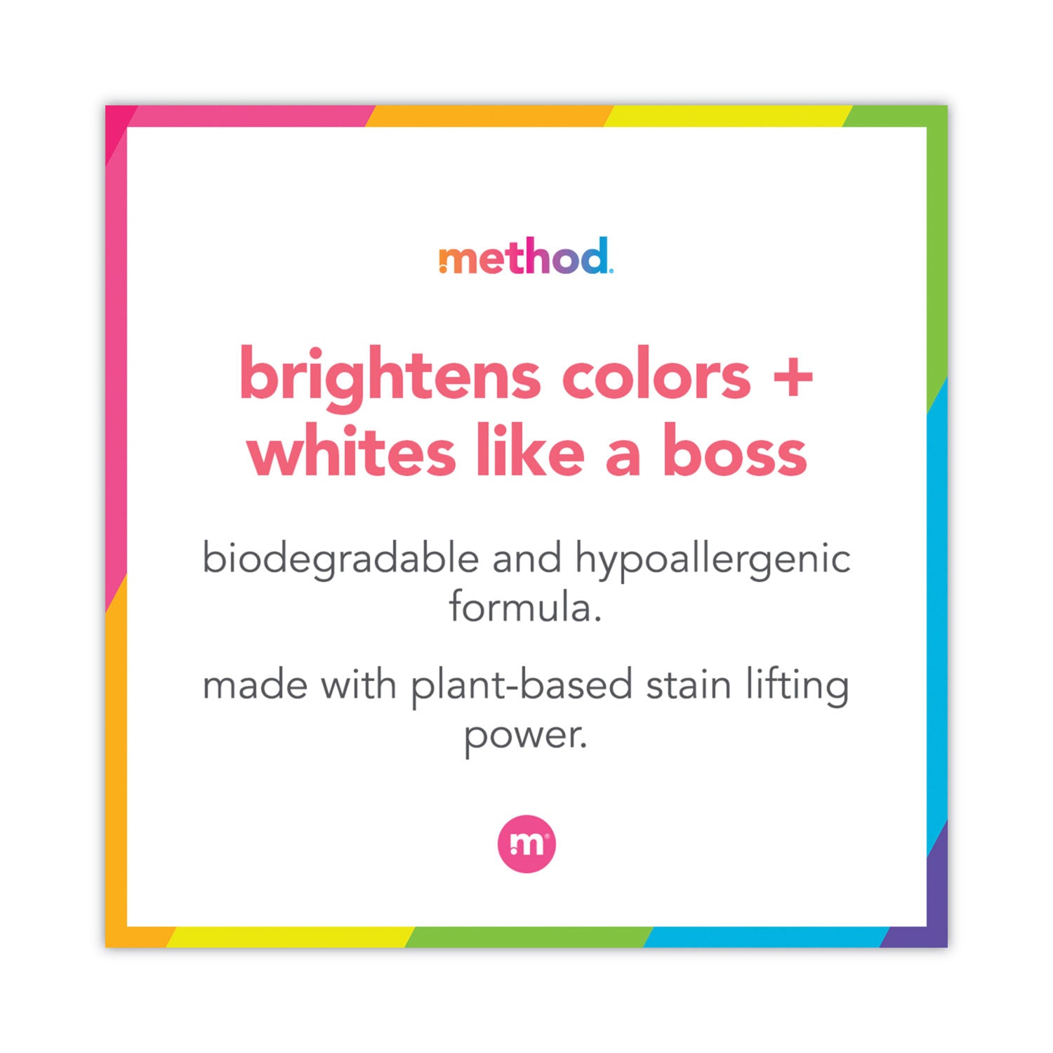 Method® 4x Concentrated Laundry Detergent, Free And Clear, 53.5 Oz Bottle, 4/carton