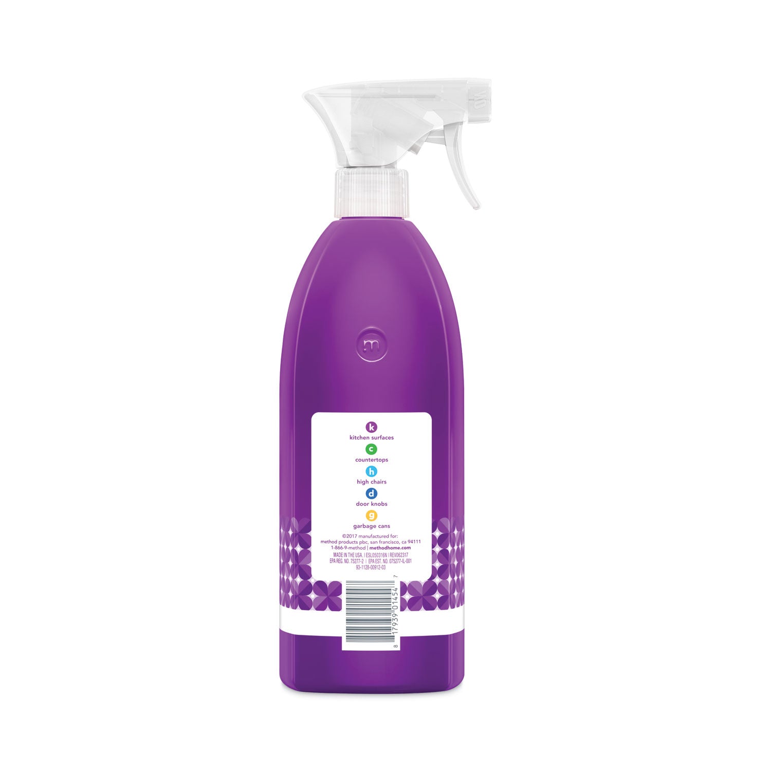 Method® Antibac All-Purpose Cleaner, Wildflower, 28 Oz Spray Bottle, 8/carton
