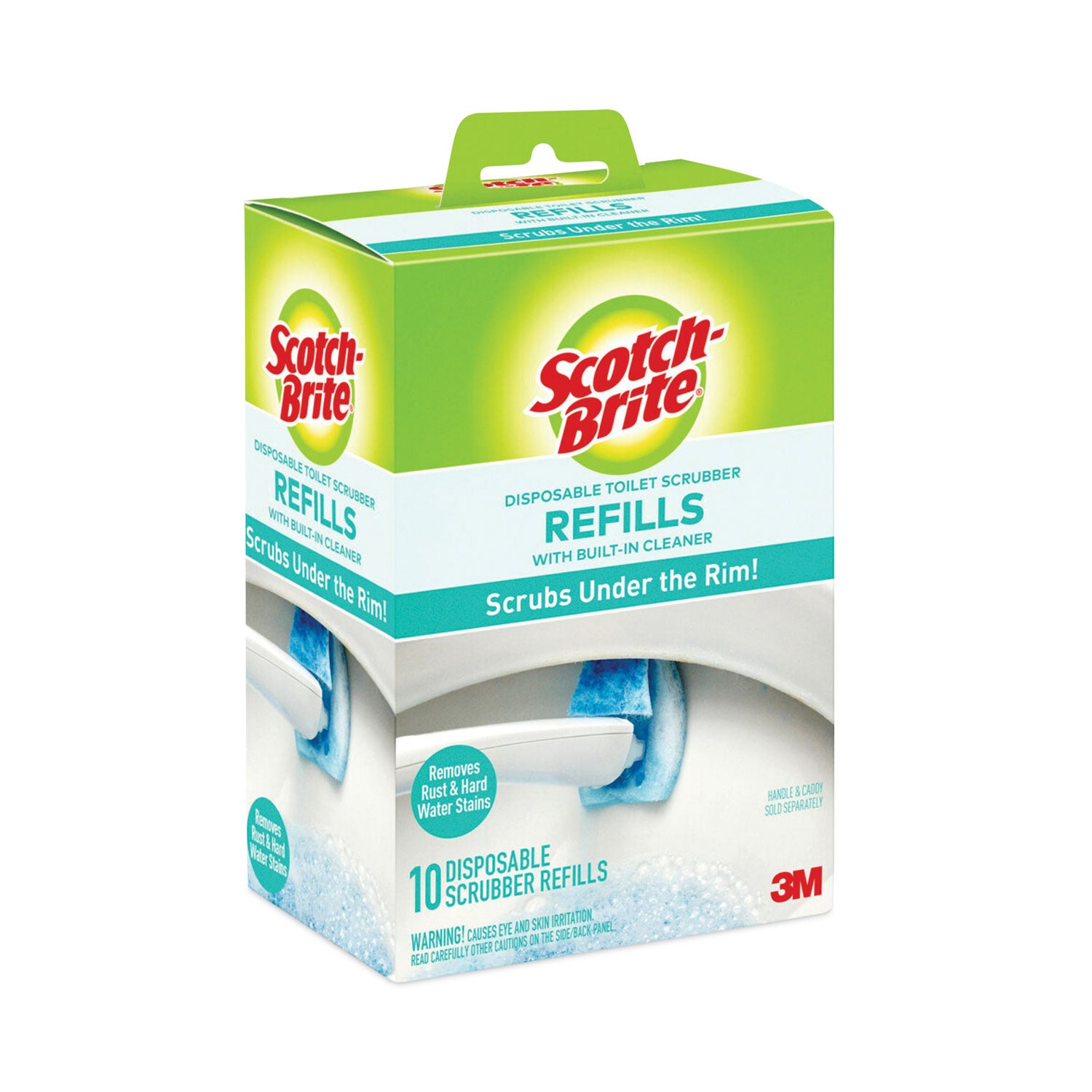 Scotch-Brite® Disposable Toilet Scrubber Refill, Blue/white, 10/pack