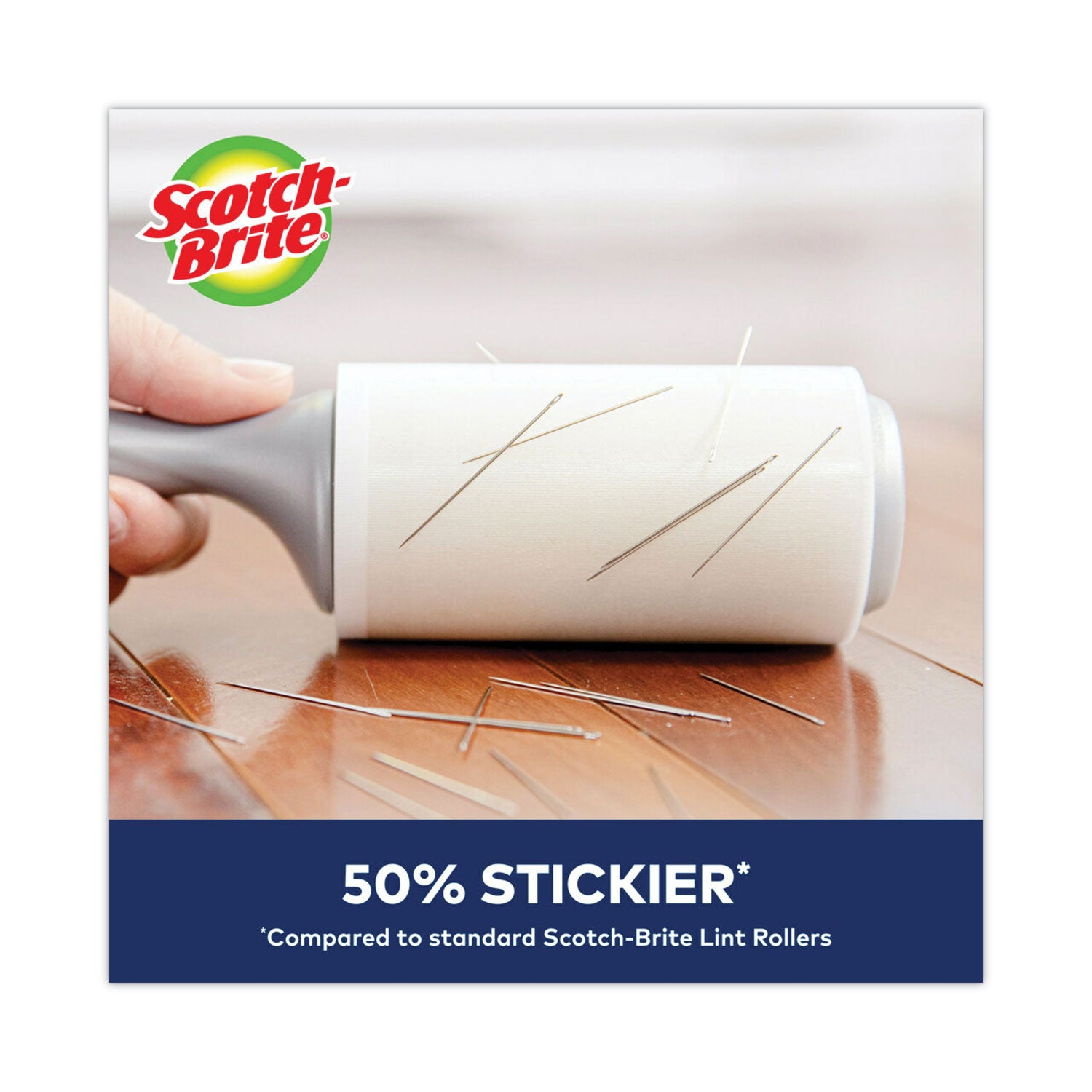 Scotch-Brite™ 50% Stickier Lint Roller, 48 Sheets/Roll