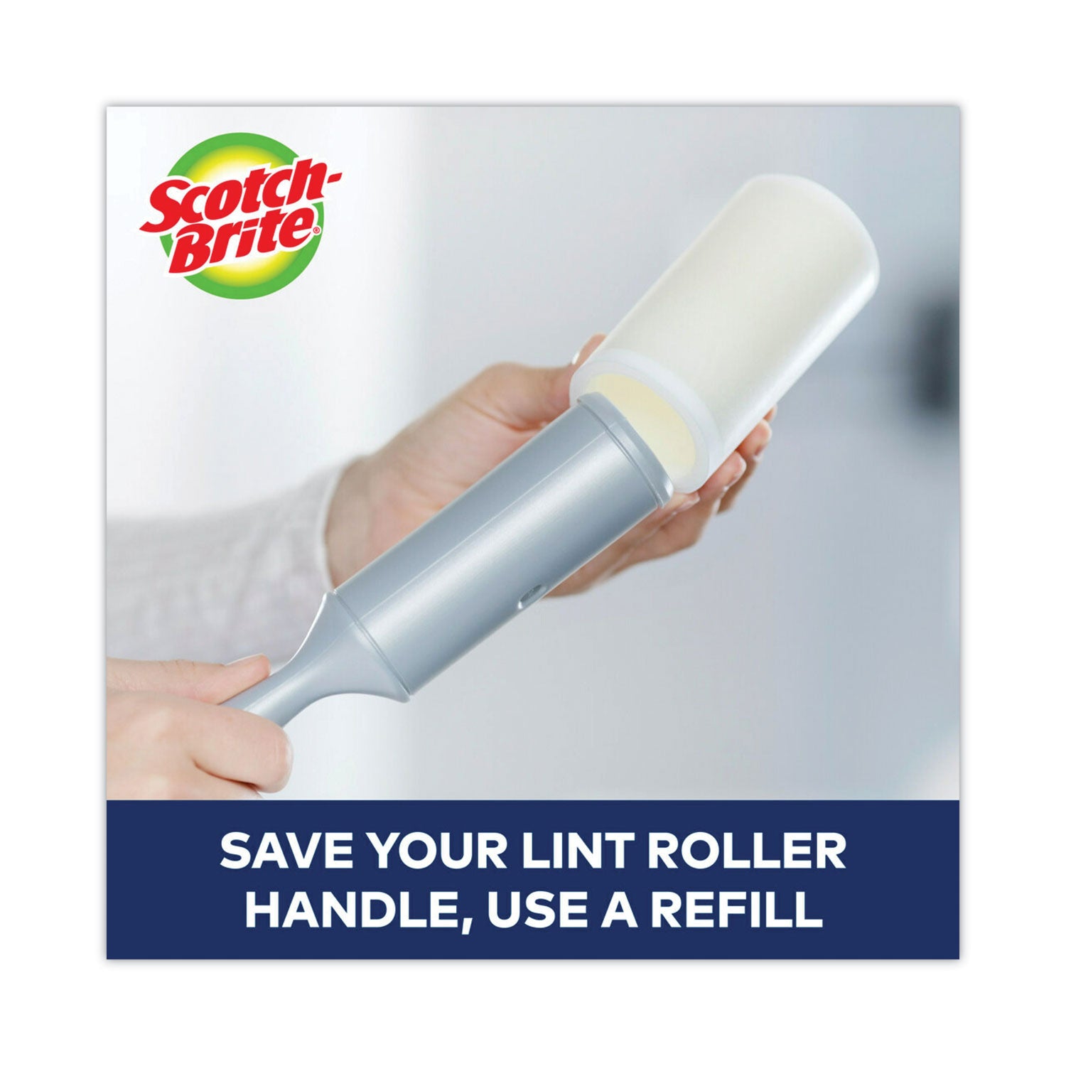 Scotch-Brite™ 50% Stickier Lint Roller, 48 Sheets/Roll
