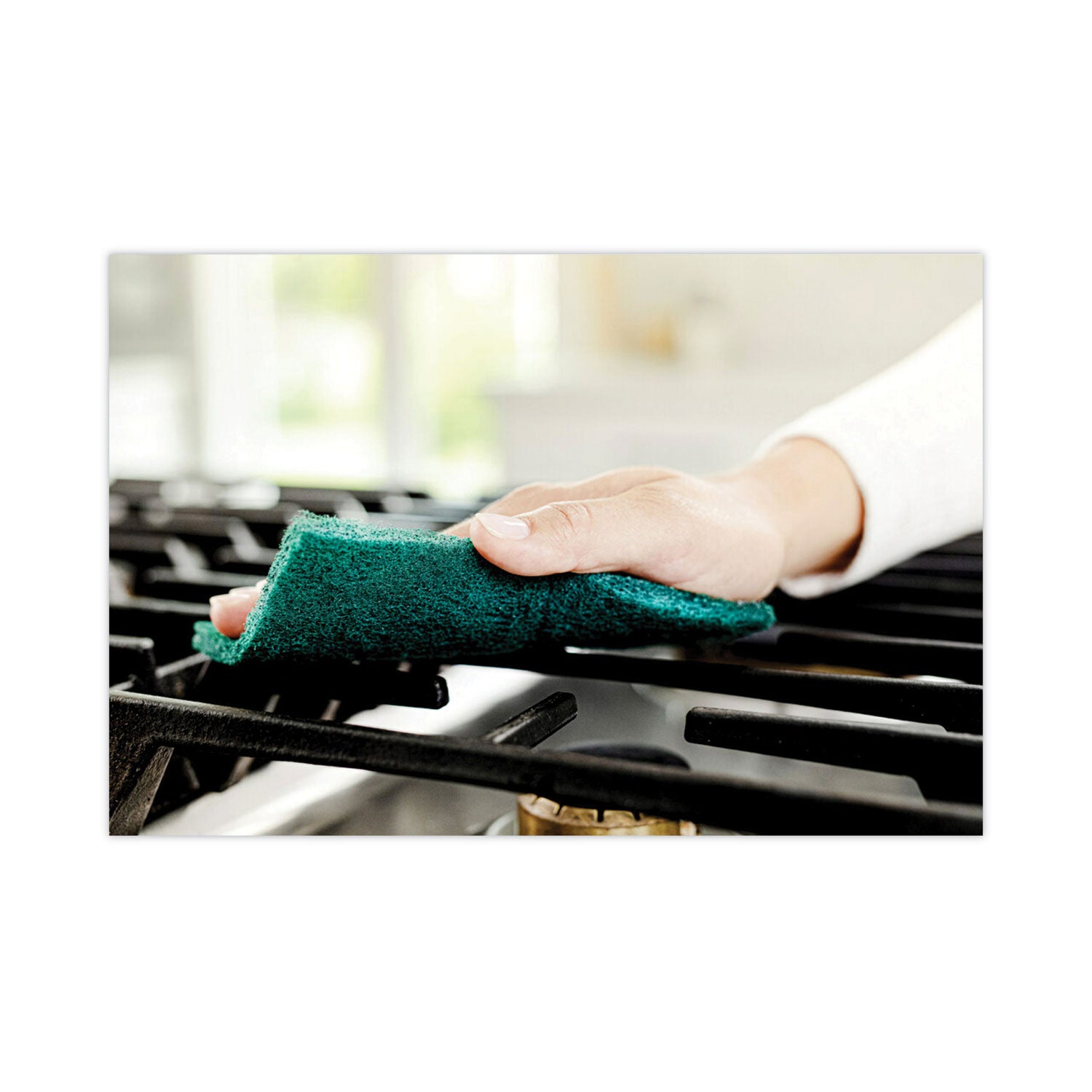 Scotch-Brite® Heavy-Duty Scouring Pad, 3.8 X 6, Green, 5/carton