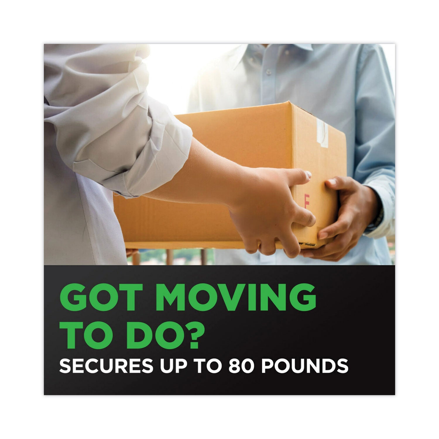 Scotch® Tough Grip Moving Packaging Tape With Dispenser, 3" Core, 1.88" X 38.2 Yds, Clear, 2/pack