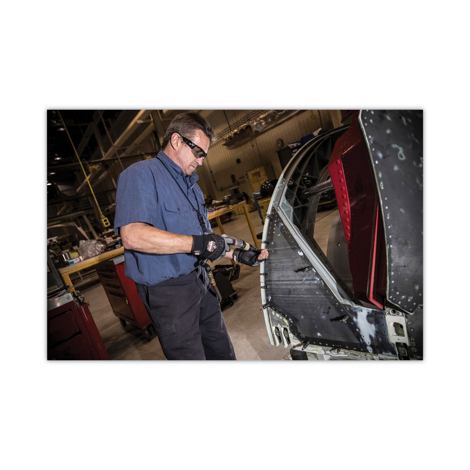 ergodyne® ProFlex 900 Half-Finger Impact Gloves, Black, Large, Pair